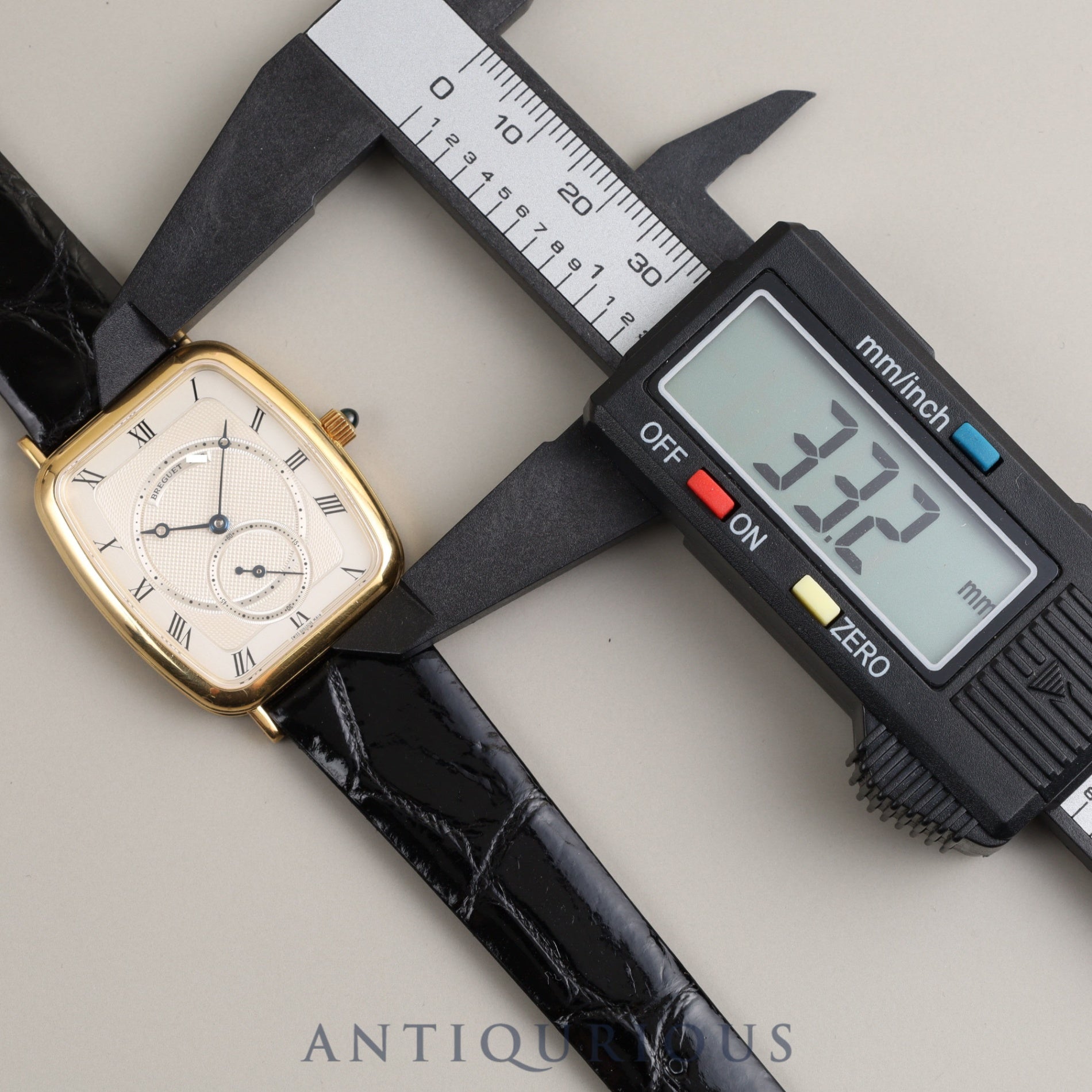 Breguet Classic Tonneau 3490 Manual winding Cal.818/4 YG Leather Genuine buckle (750) Ivory dial Overhauled