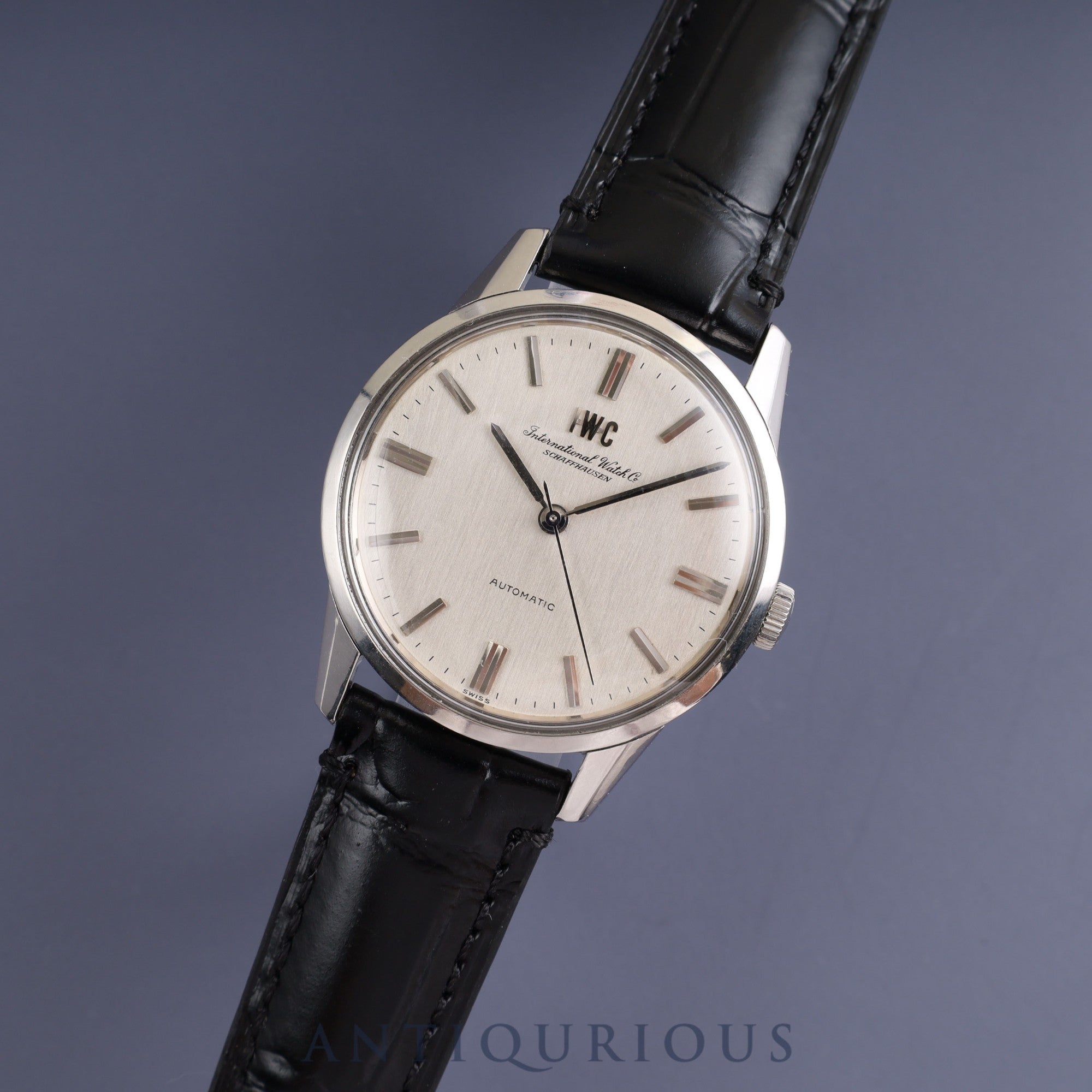 IWC Old Inter Automatic Cal.854 SS Leather Silver Dial Box Warranty (1972) IWC