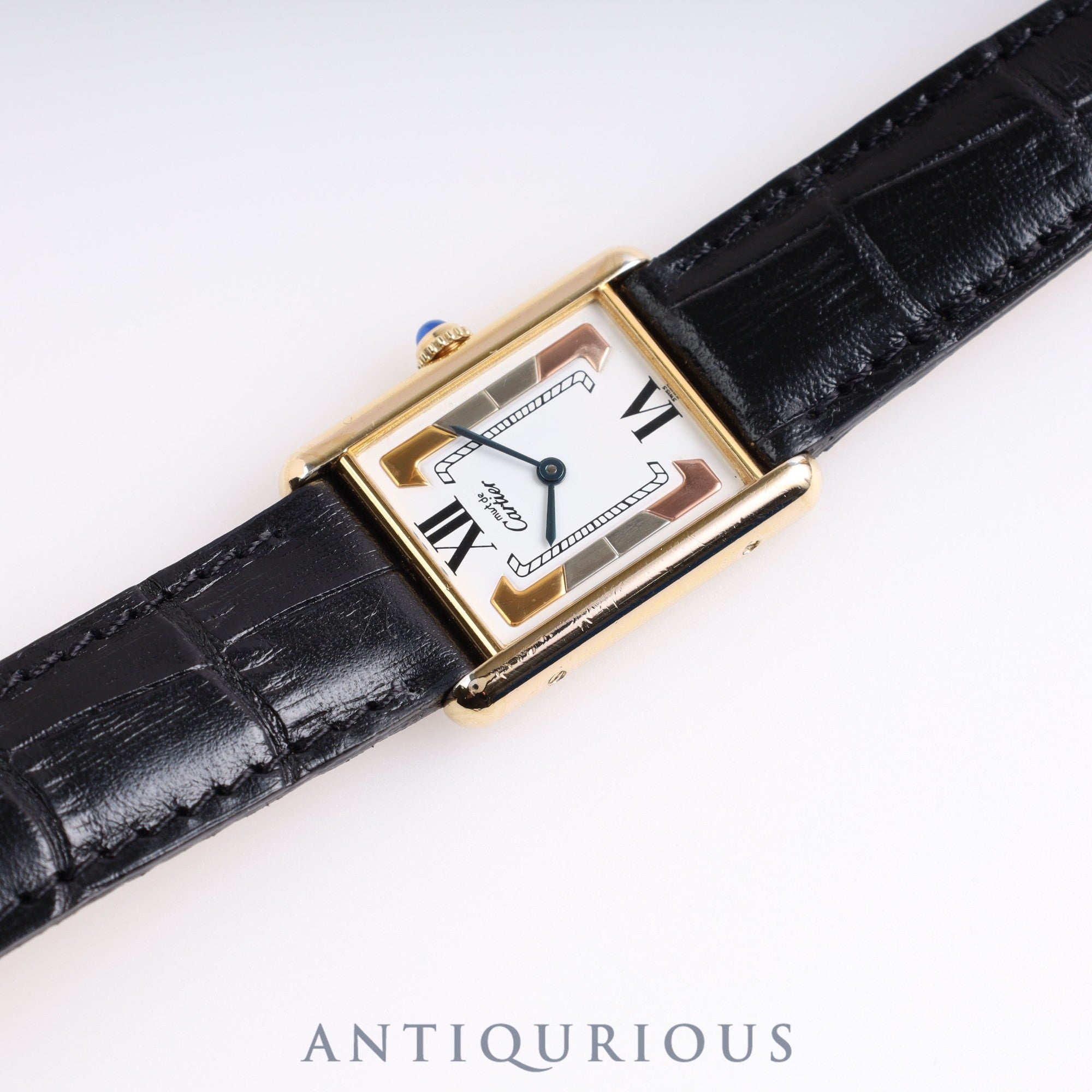 Cartier Must Tank LM QZ Trinity Dial Open Guarantee Box