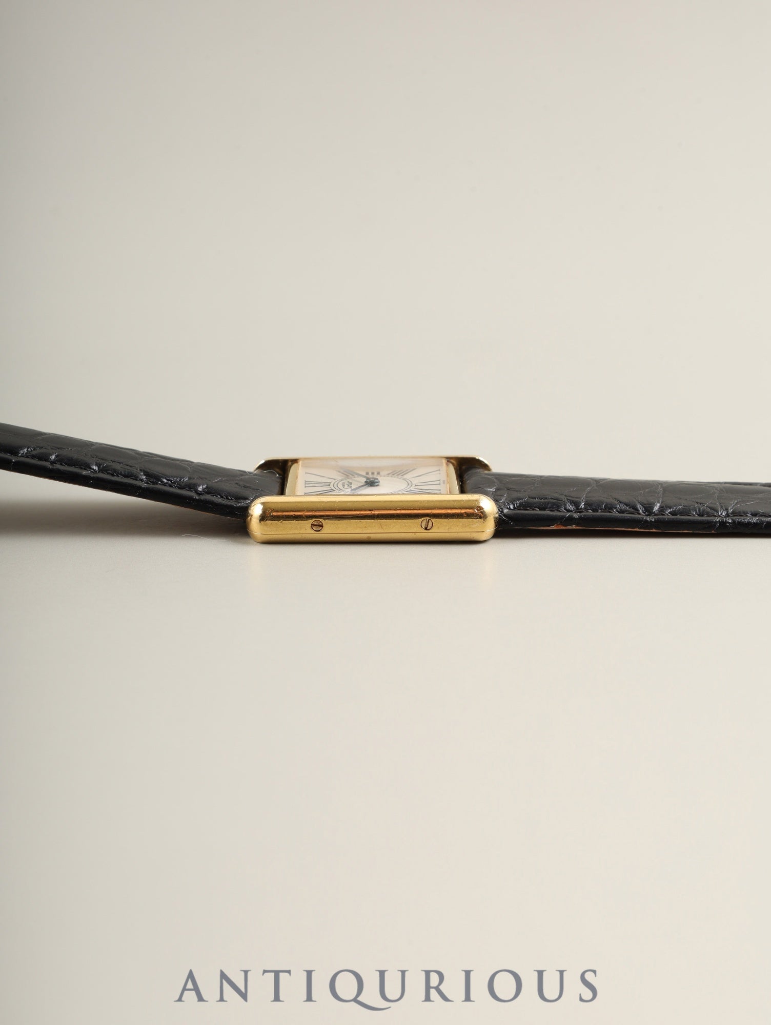カルティエ マストタンク SM 5057001 クォーツ Cal.057 革 純正Dバックル(GP)オパラン文字盤(SWISS表記) 1982年頃~1995年頃 オーバーホール済み