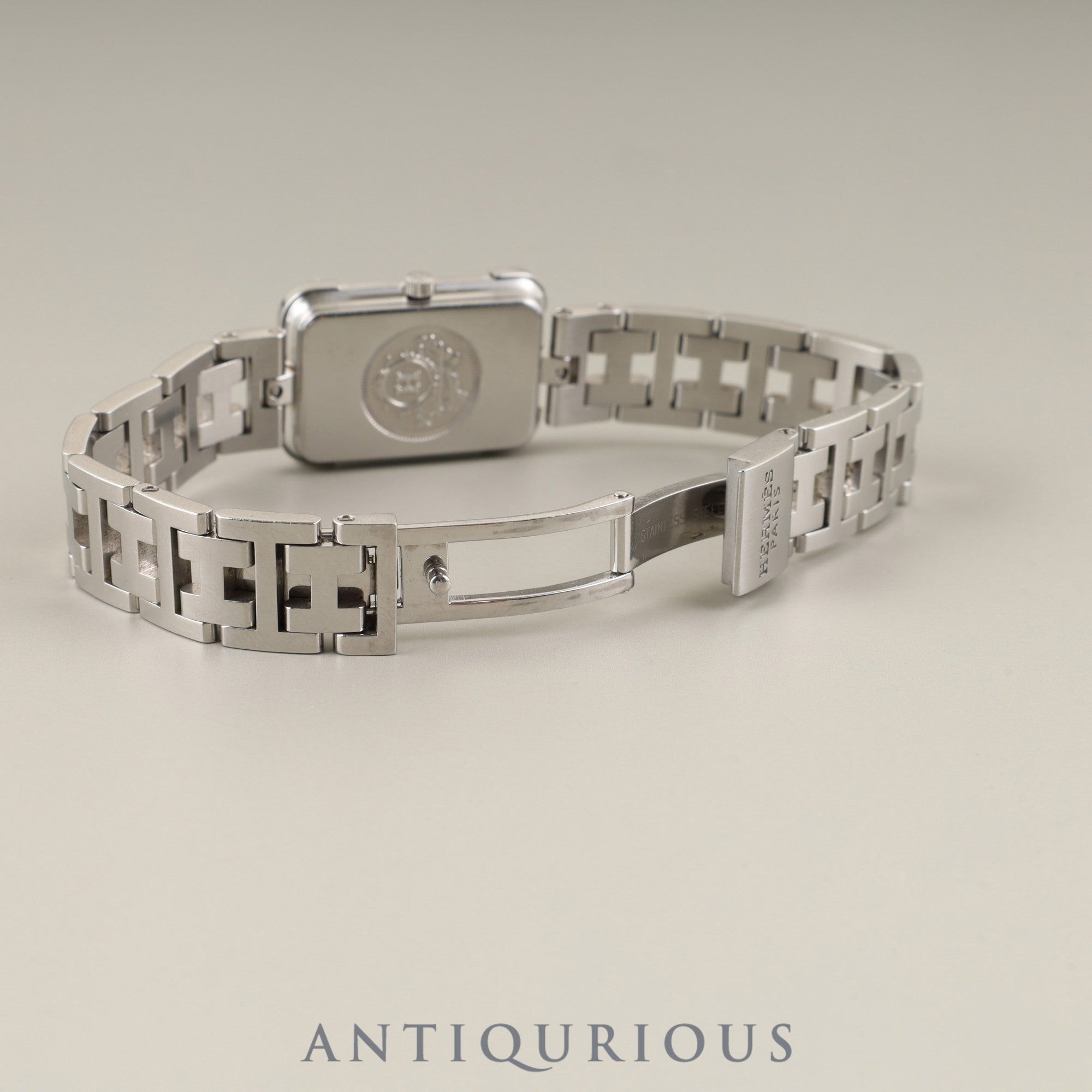 Hermès Cloajour CR2.210 Quartz Cal.976.001 Stainless Steel White Shell Dial Overhauled