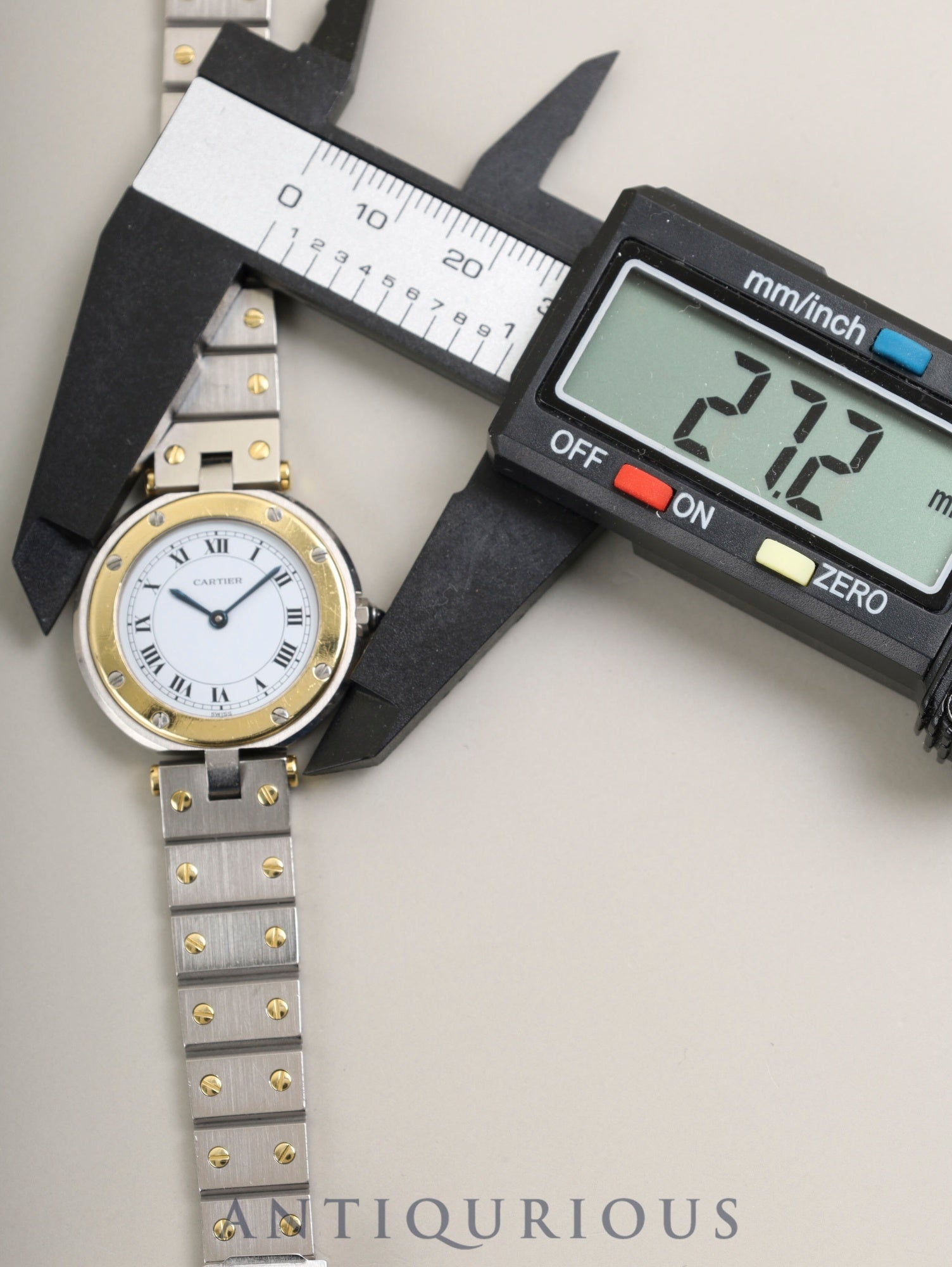 Cartier Santos Vendome SM 84038288 / 8191 Quartz Cal.81 SS/YG SS/YG White Roman Dial (SWISS marking) Overhauled