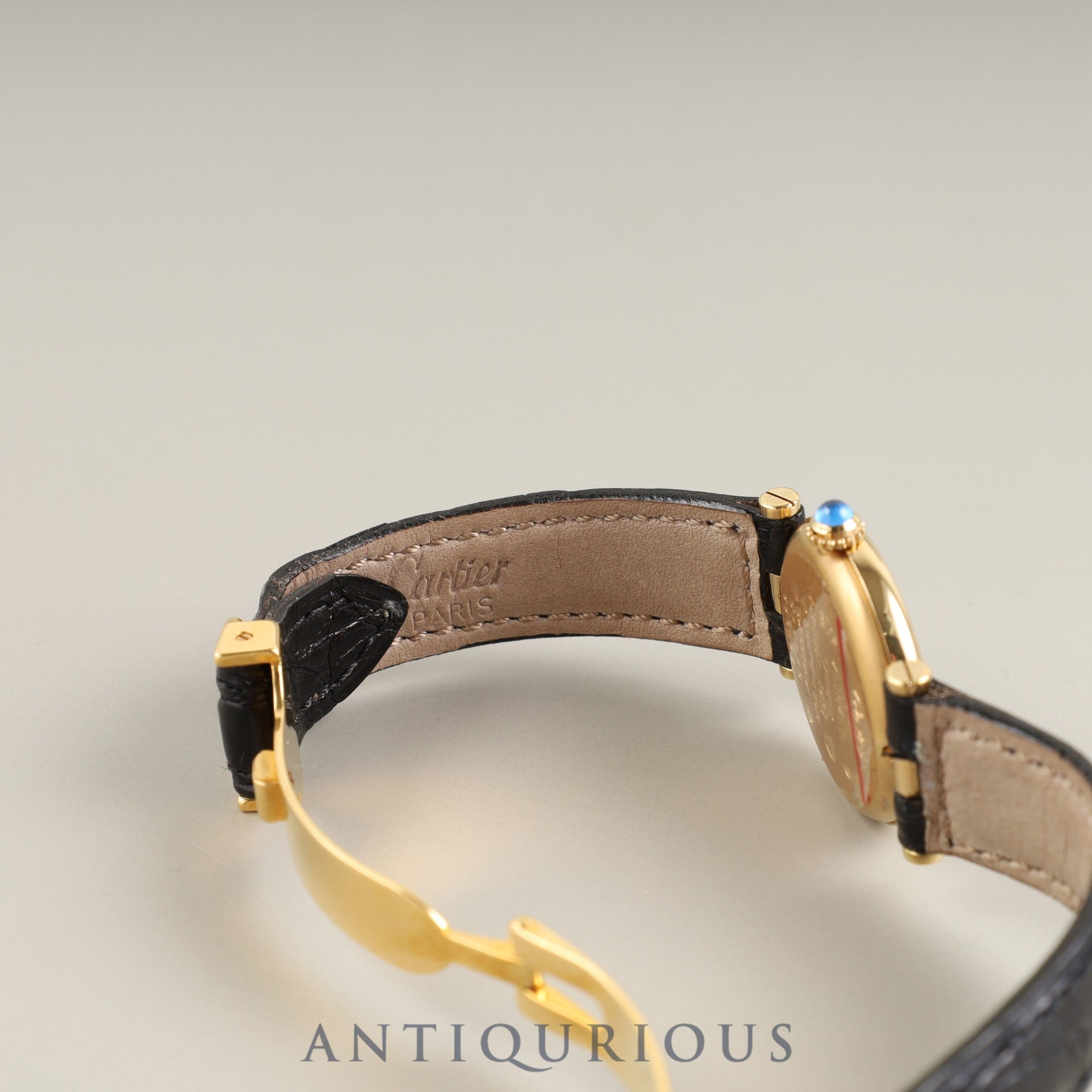 カルティエ マスト ヴァンドーム VLC SM 590004 クォーツ Cal.90 SV925 純正革ベルト 純正Dバックル(GP) センターグレー飛びローマン文字盤 オーバーホール済み