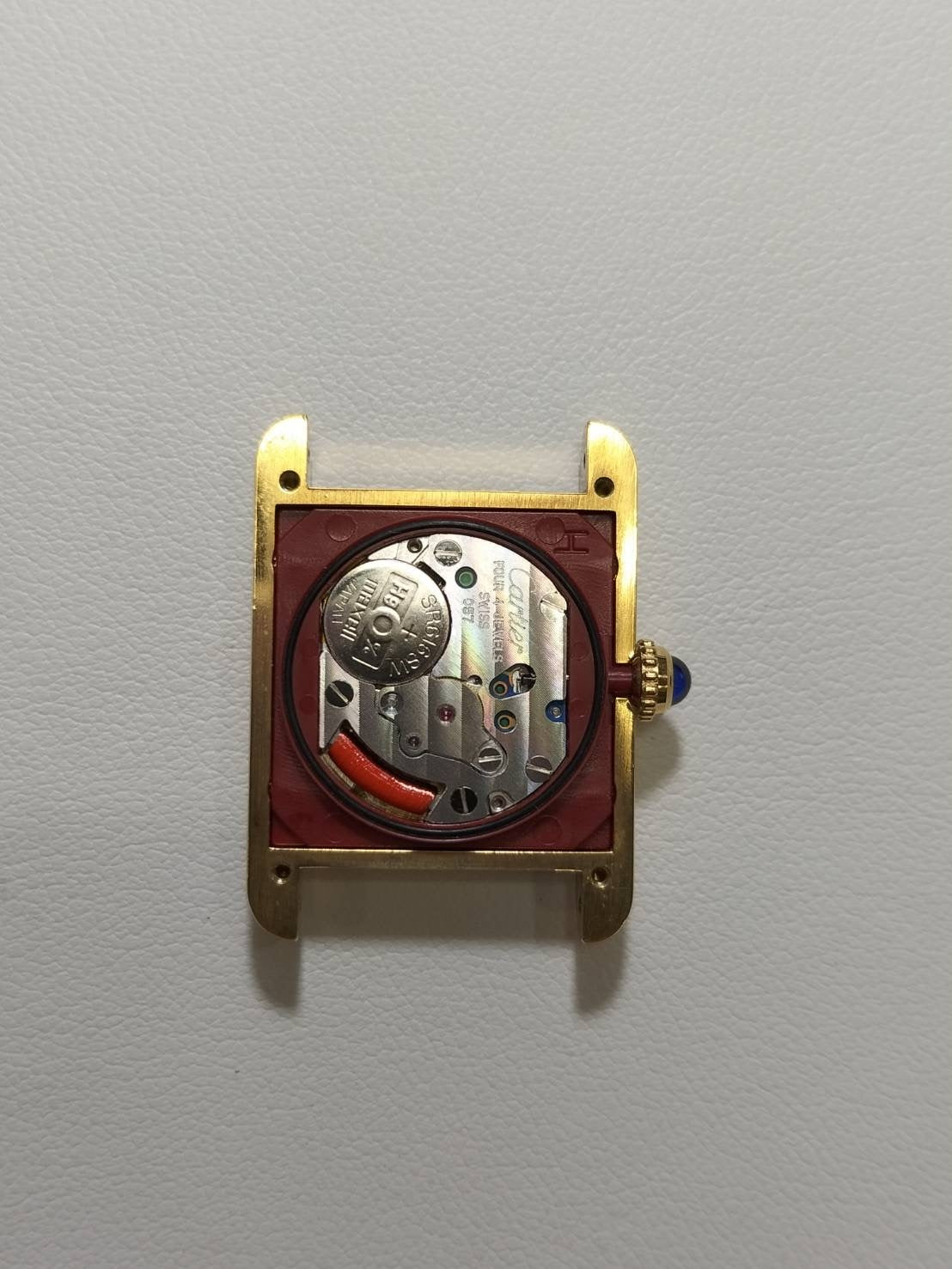 カルティエ マストタンク SM W1006354 / 1613 クォーツ Cal.057 SV925 革 純正Dバックル(GP)サイドトリニティ文字盤(SWISS表記)箱 冊子 保証書(1998年) オーバーホール済み