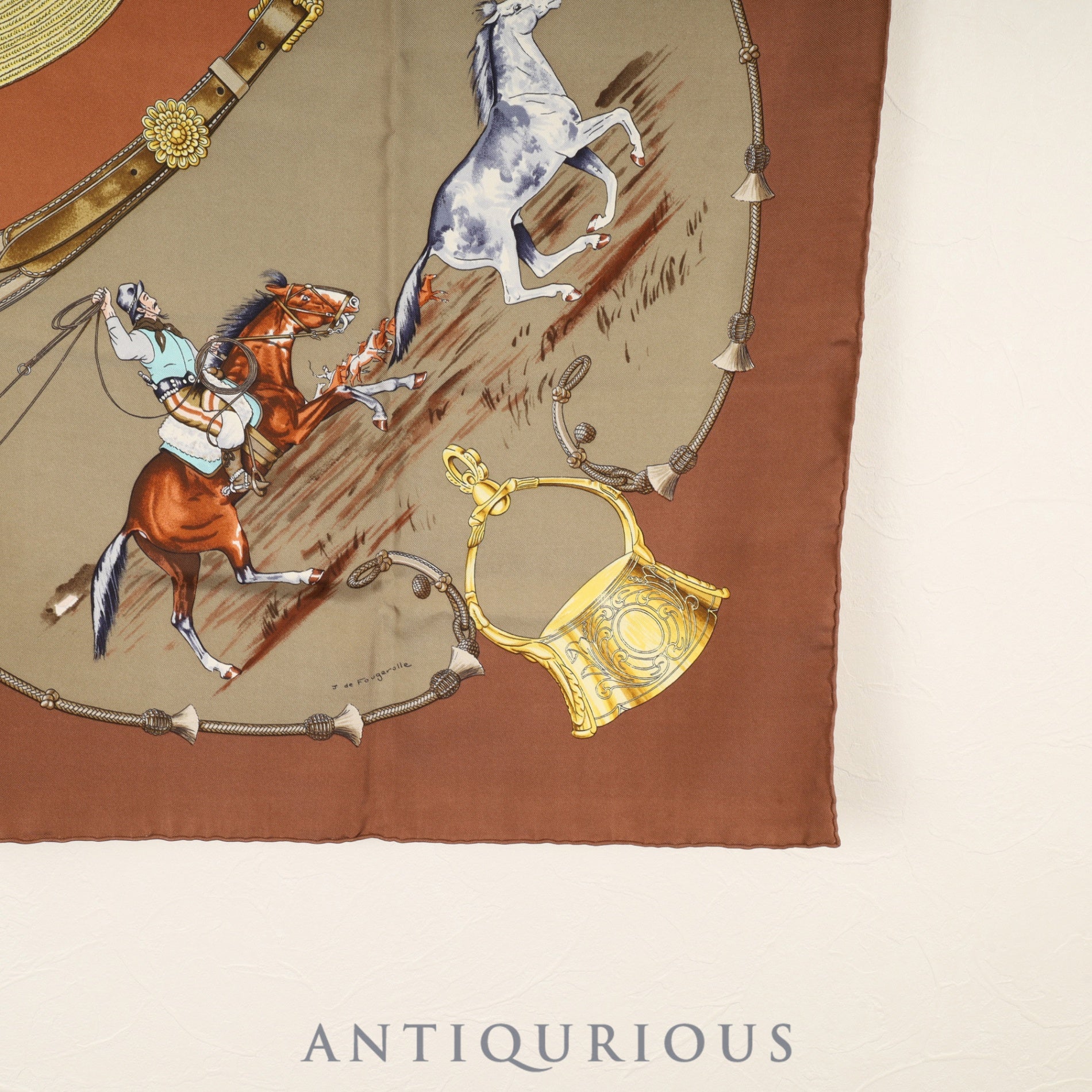 Hermes Scarf Carré 90 Prairie 100% Silk