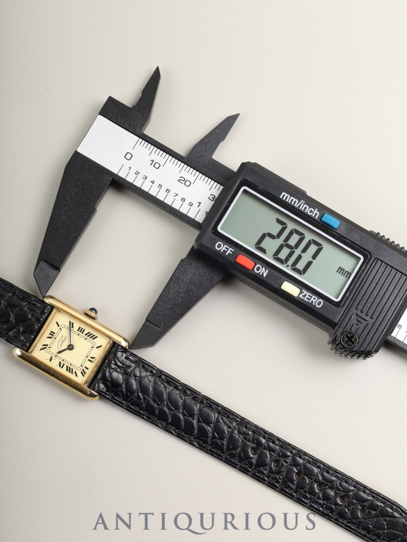 Cartier Must Tank SM Manual Winding Caliber 78-1 SV925 Leather Strap with Genuine GP Buckle Ivory Dial (SWISS Marking) Circa 1976-1981 Overhauled