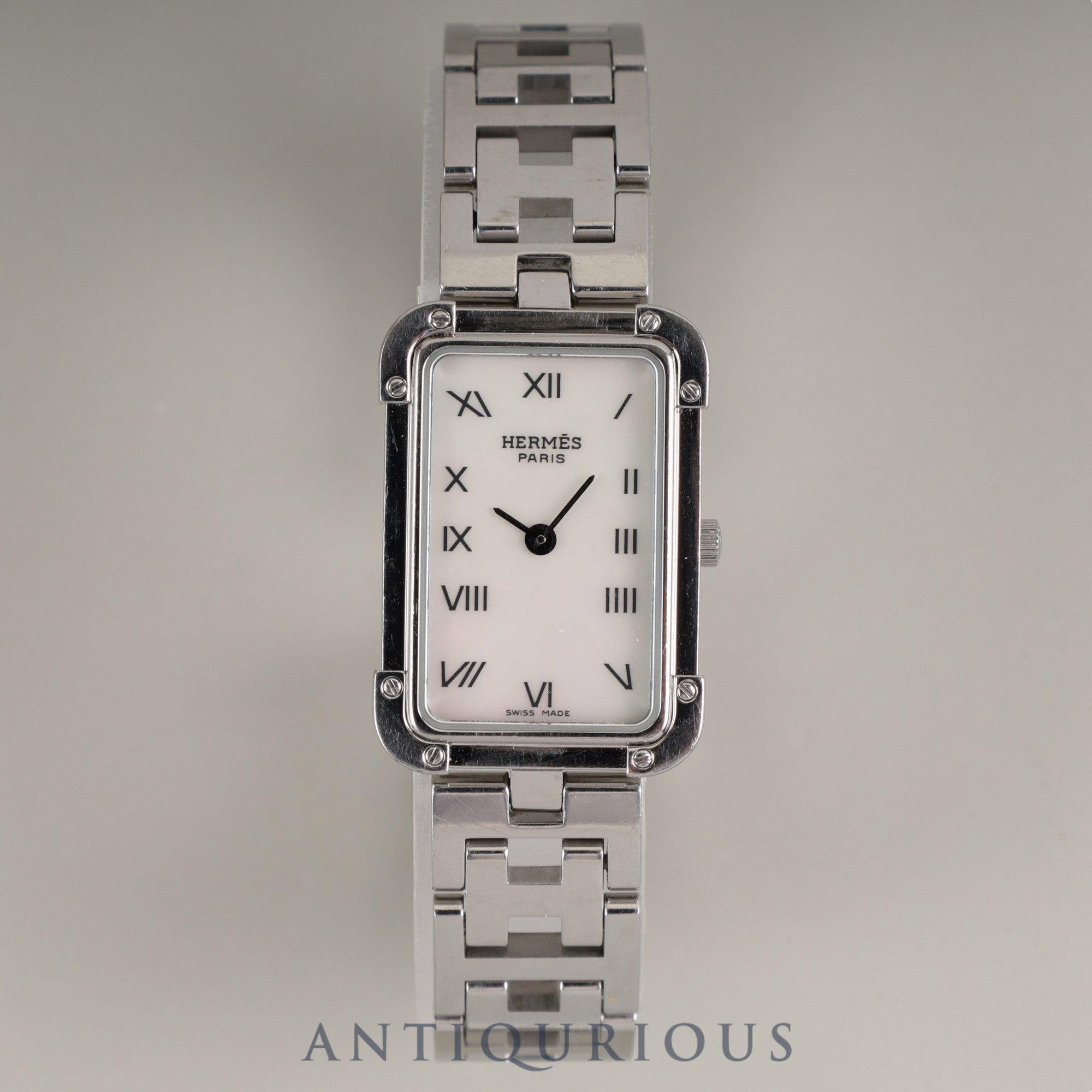 エルメス クロアジュール CR2.210 クォーツ Cal.976.001 SS SS ホワイトシェル文字盤 箱 冊子 保証書 タグ オーバーホール済み