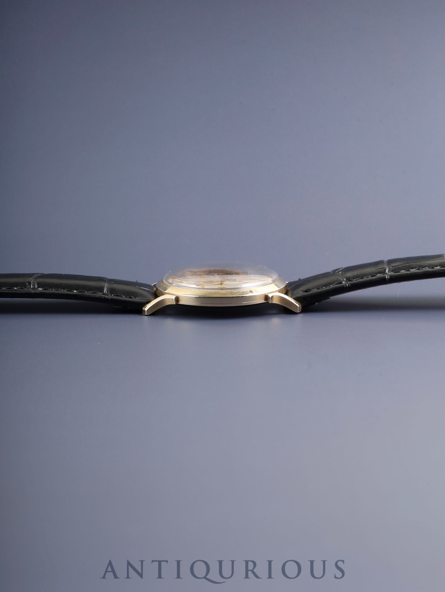 ロンジン ラウンドスモールセコンド 2033P 手巻き Cal.23Z K14YG 革 社外尾錠(GP) シルバー×ゴールド文字盤 オーバーホール済み