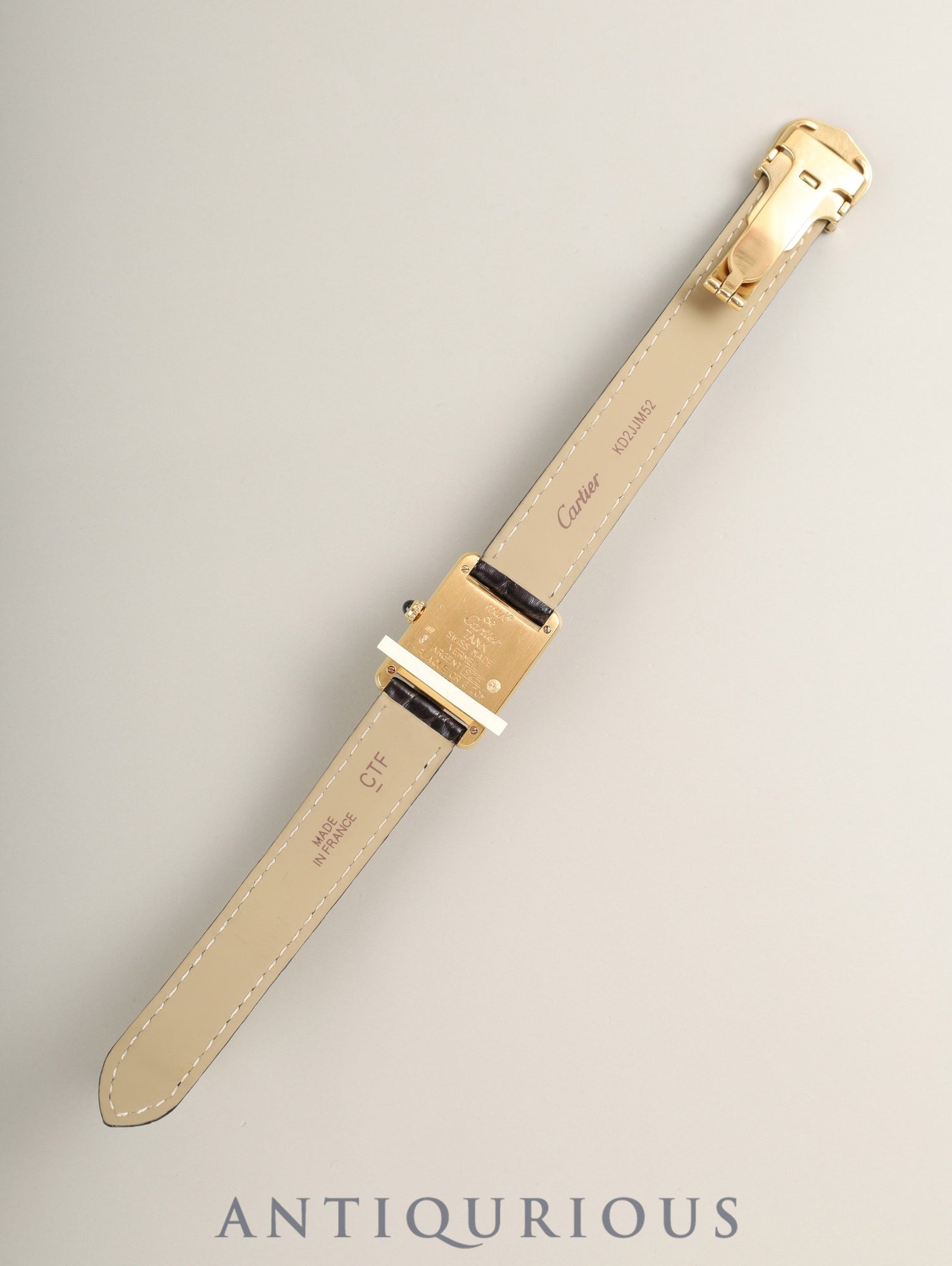 カルティエ マストタンク SM 1613 クォーツ Cal.057 SV925 純正革ベルト 純正Dバックル(GP)オパラン文字盤(SWISS表記)箱 冊子 保証書(1990年) オーバーホール済み