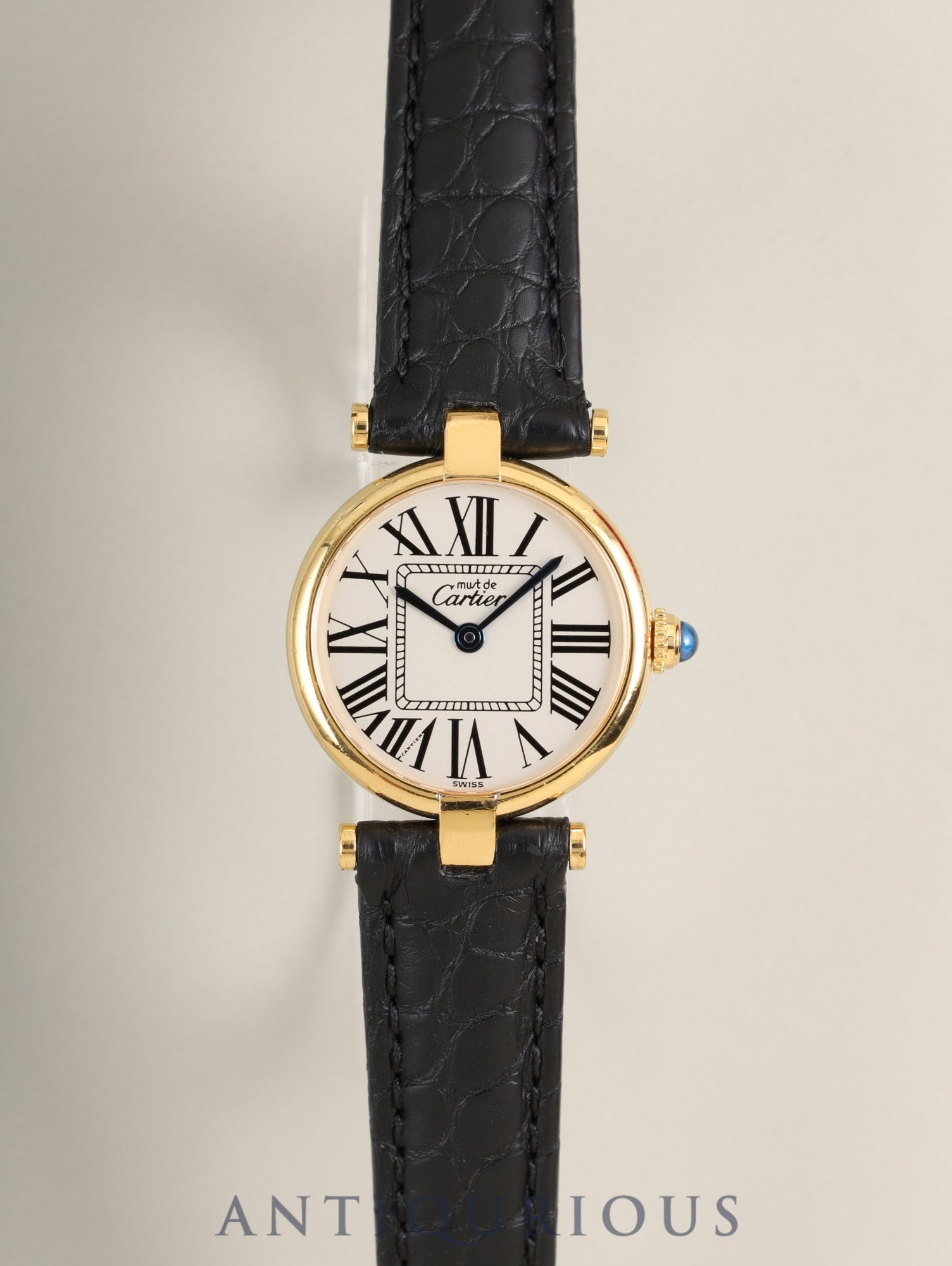 カルティエ マスト ヴァンドーム VLC SM W1002253 / 590004 クォーツ Cal.- SV925 革 純正Dバックル(GP)オパラン文字盤 箱 カルティエブティックにてコンプリートサービス済み