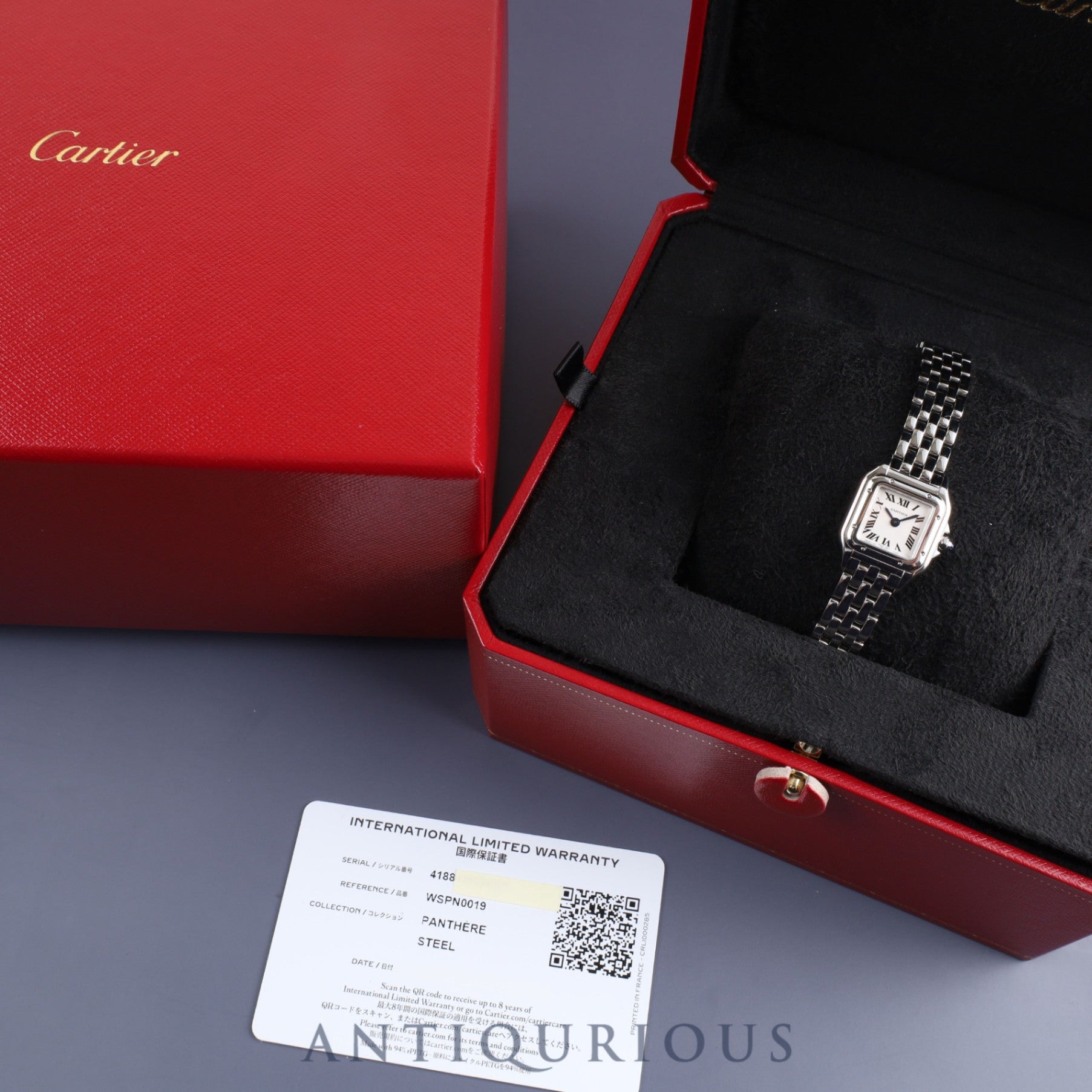 Cartier Panthere de Cartier Mini WSPN0019 / 4188 Quartz Cal.159 SS SS Silver Roman Dial Box Warranty (no date) Overhauled