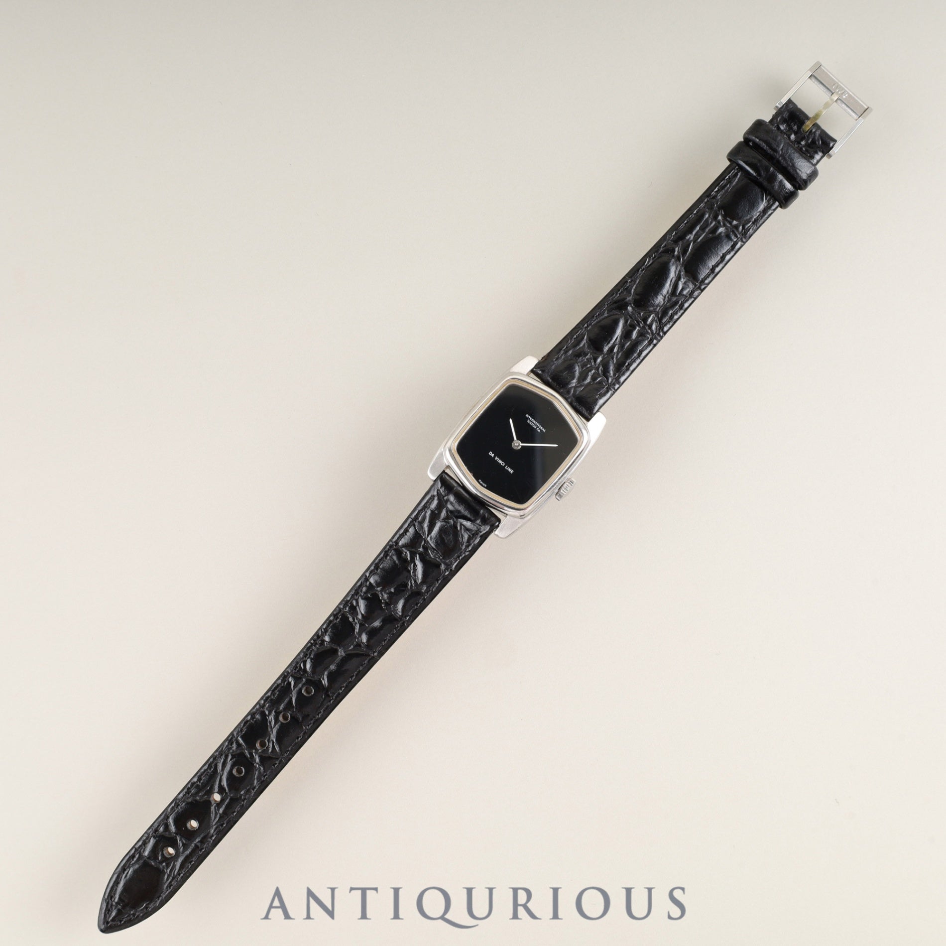 アイダブリュシー ダヴィンチライン 手巻き Cal.- SS 革 純正尾錠(SS)ブラック文字盤 オーバーホール済み