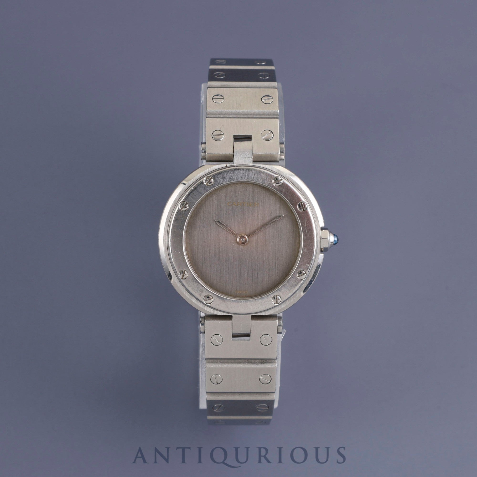 Cartier Santos Vendome SM 8192 Quartz Cal.81 SS SS Ghost (Gray) Dial Overhauled
