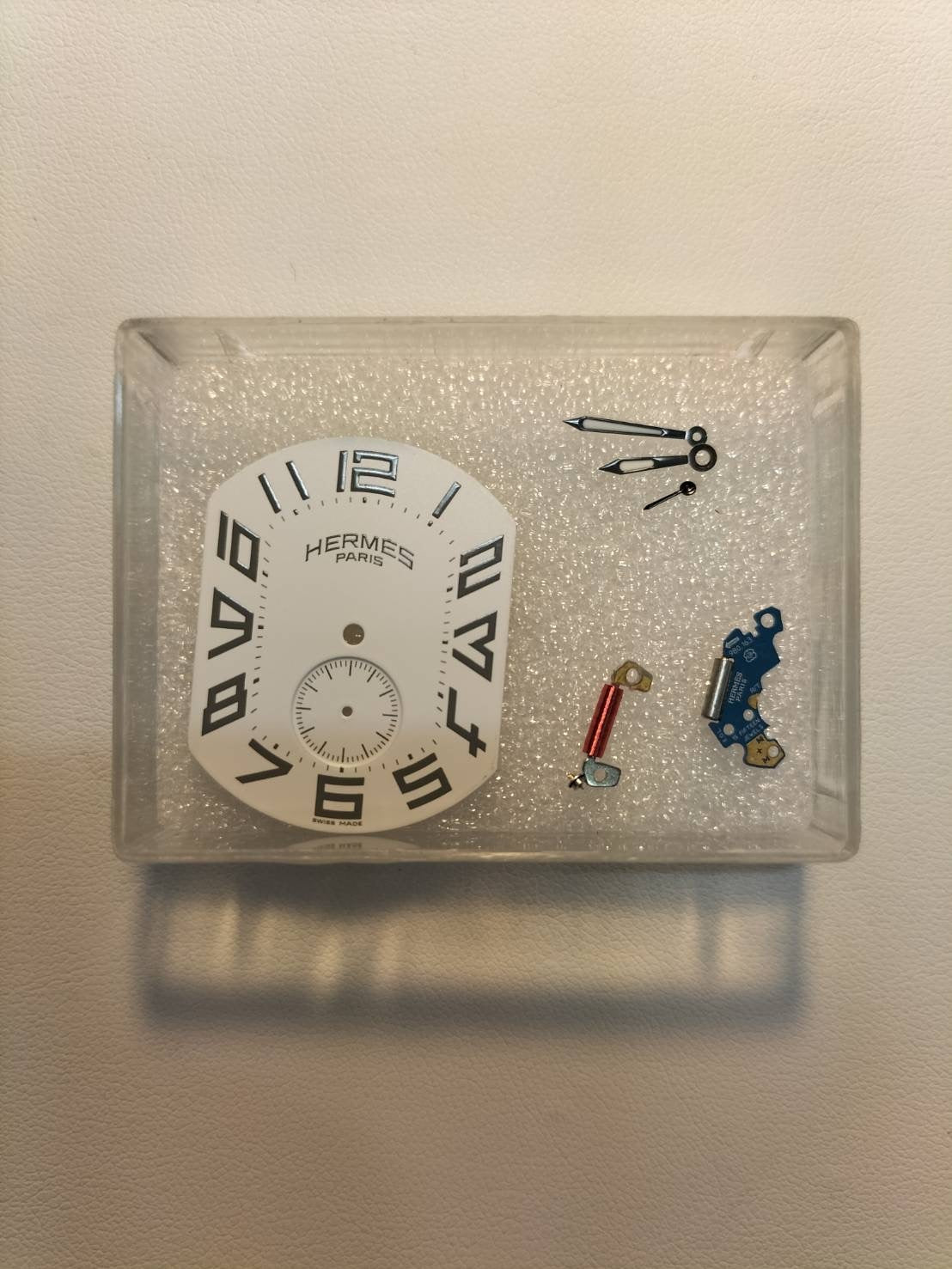 Hermes Rally RA1.810 Quartz Cal.980.163 SS Genuine leather strap (□F stamp: 2002) Genuine buckle (SS) White dial Overhauled