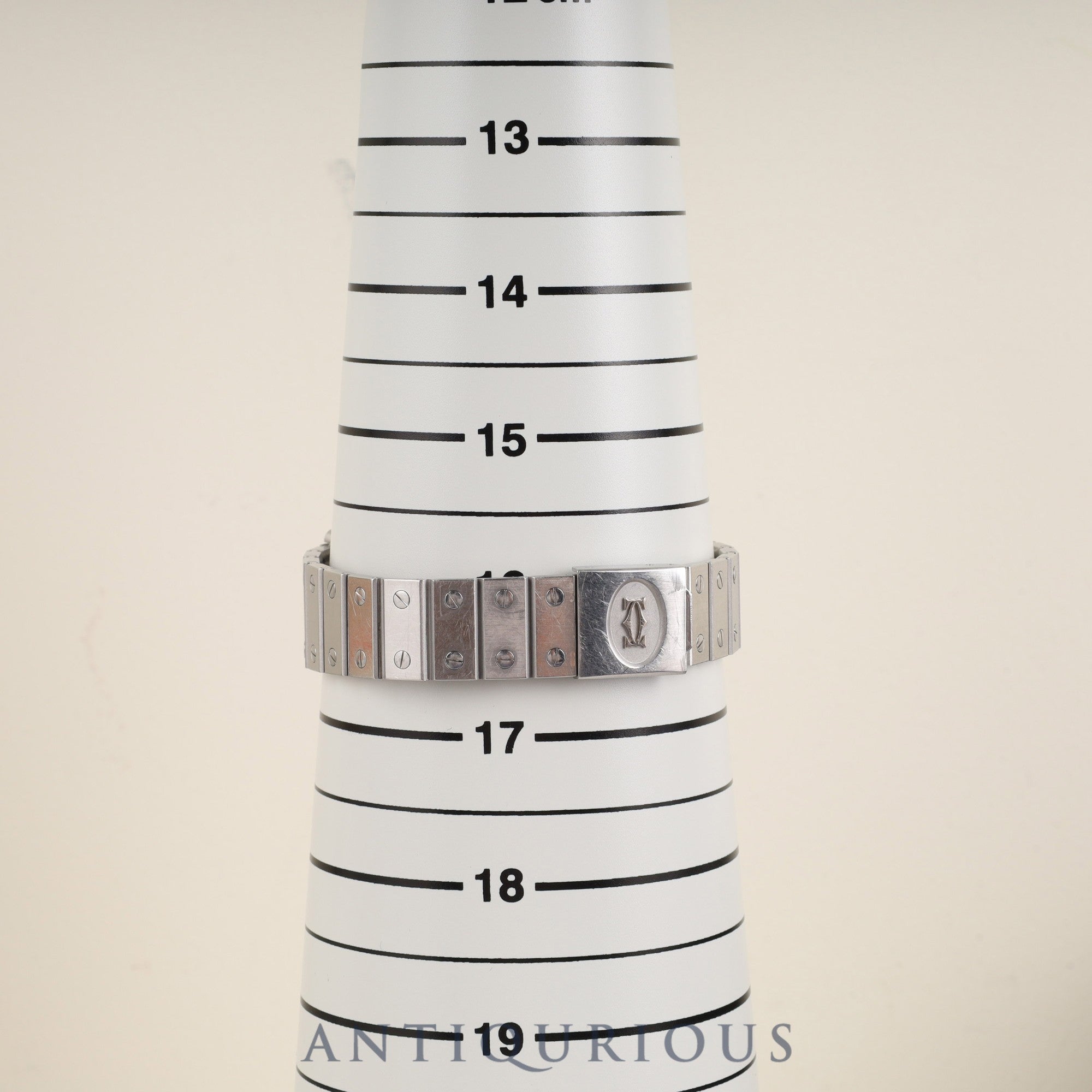 カルティエ サントス オクタゴン LM 2965 自動巻き SS SS グレーゴースト文字盤 冊子 保証書(1985年) カルティエブティックにてコンプリートサービス済み