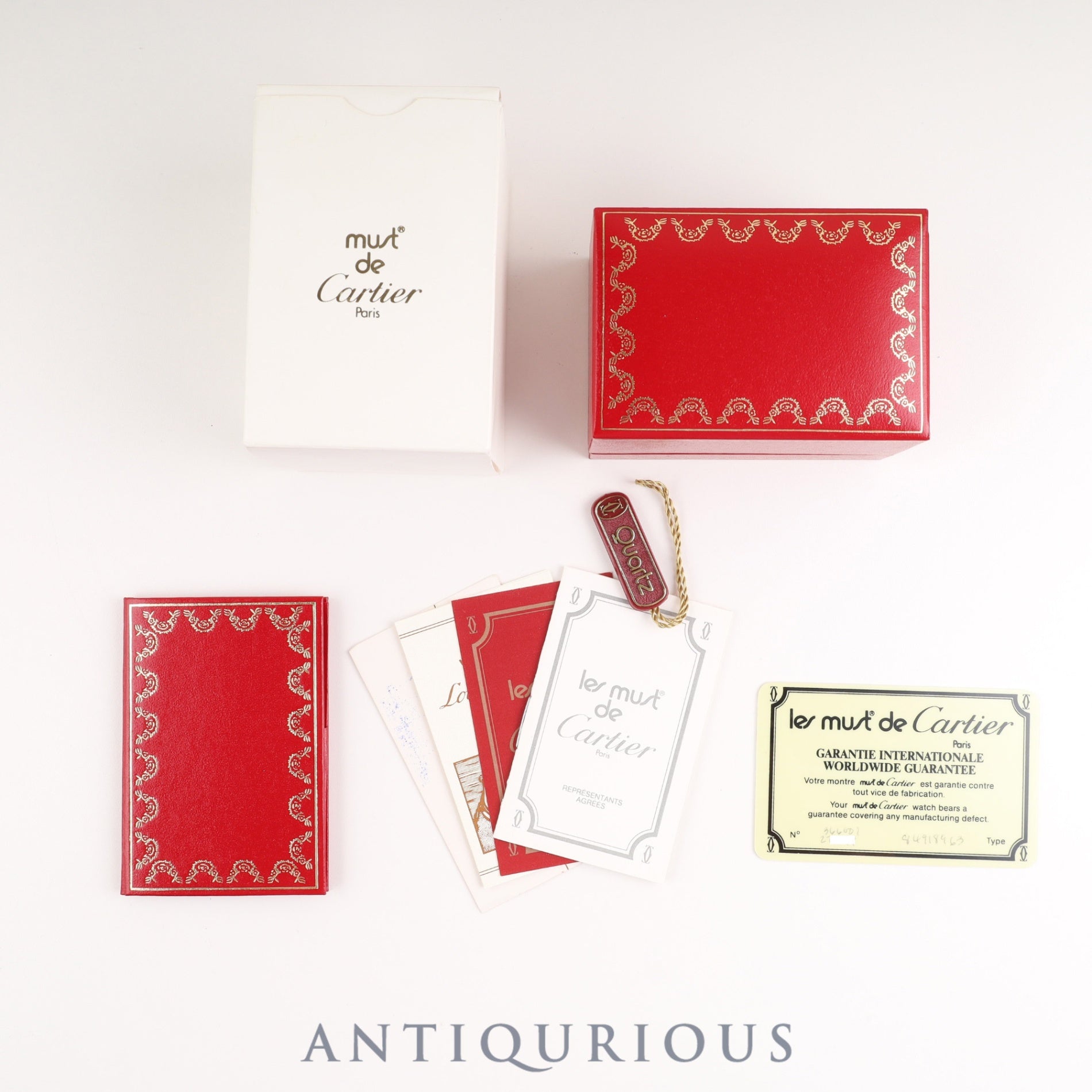 カルティエ マストタンク SM 3 66001 クォーツ SV925 革 純正尾錠(GP) グレー飛びローマン文字盤 箱 冊子 保証書(1983年) タグ カルティエブティックにてコンプリートサービス(フルメンテナンス)済み