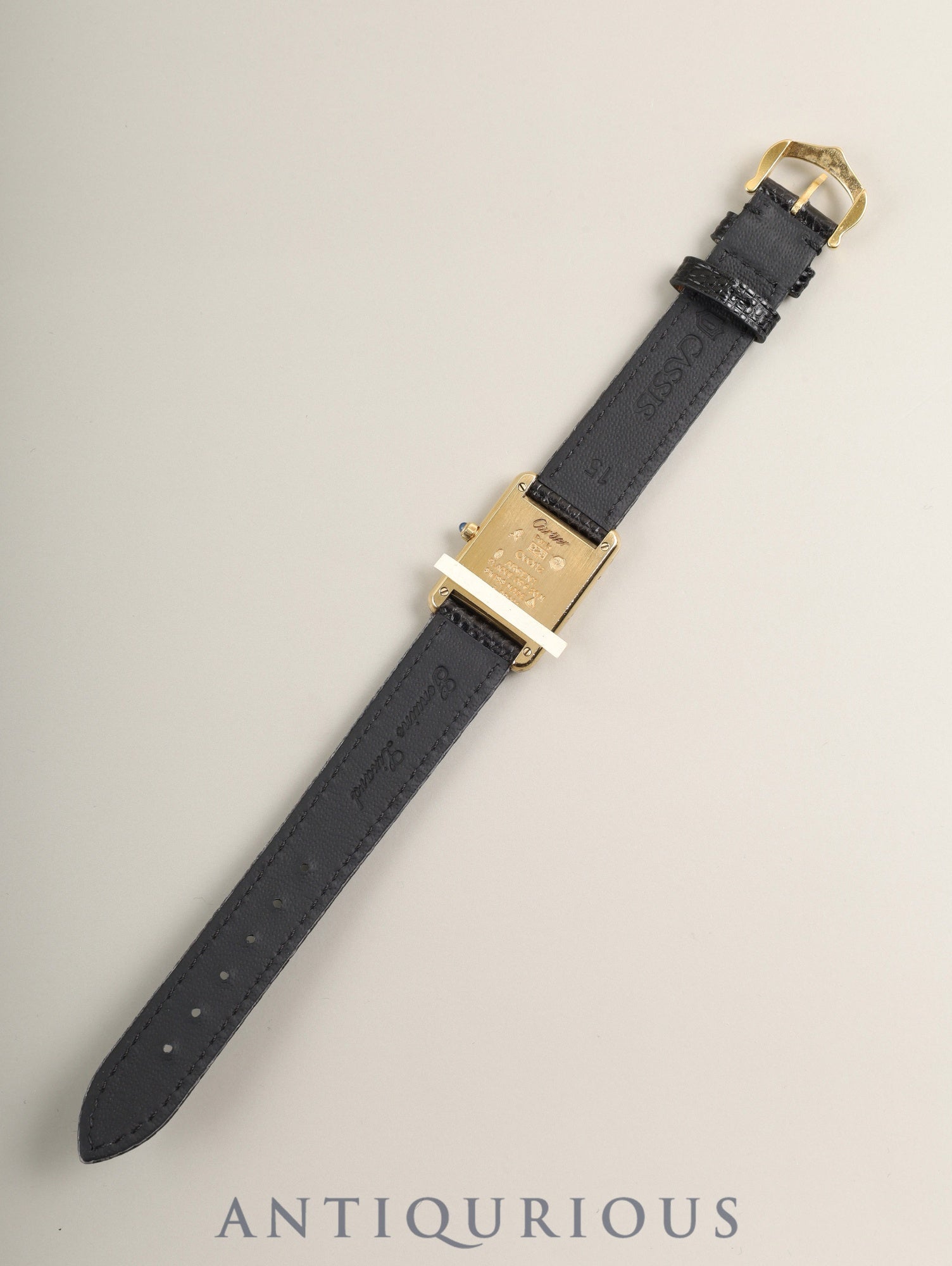 カルティエ マストタンク SM 3 66001 クォーツ Cal.157 SV925 革 純正ピンバックル(GP)アイボリーローマン文字盤(SWISS表記)オーバーホール済み