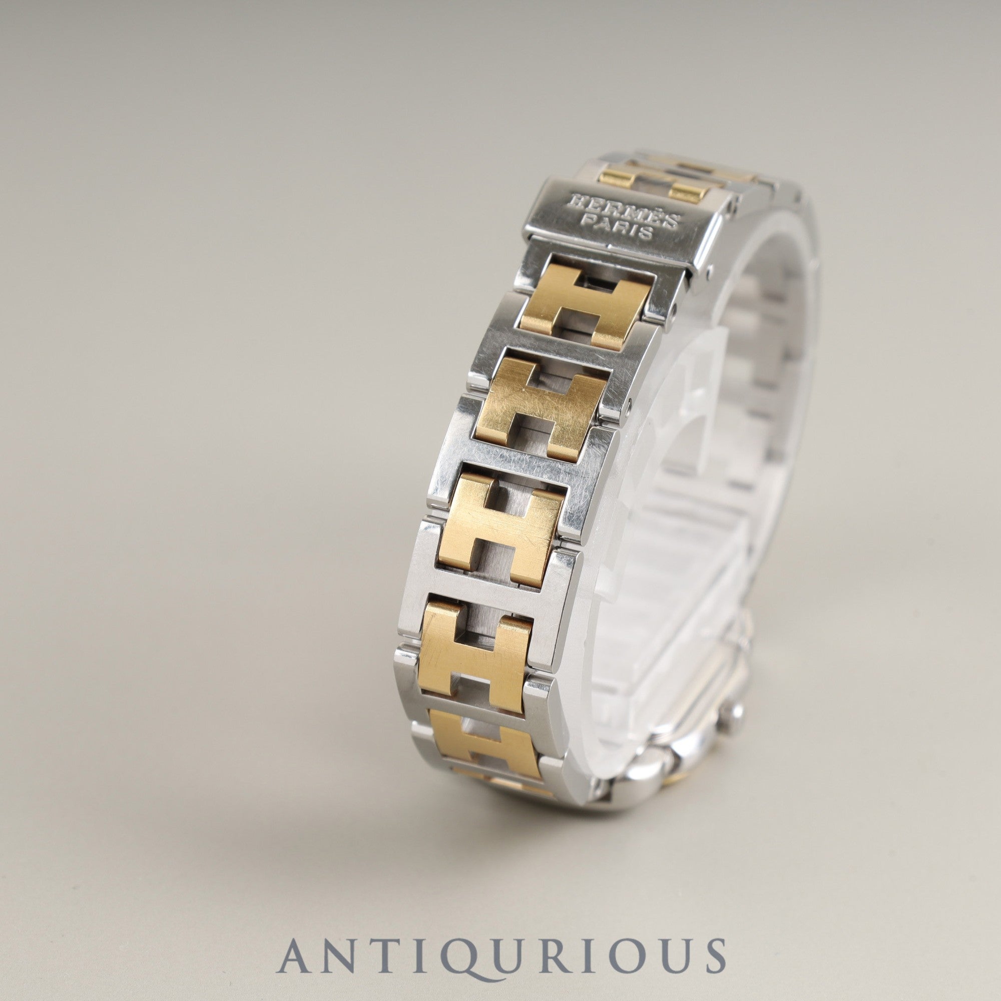 Hermes Rally RA1.220 Quartz Cal.976.001 SS/GP SS/GP White Dial Overhauled