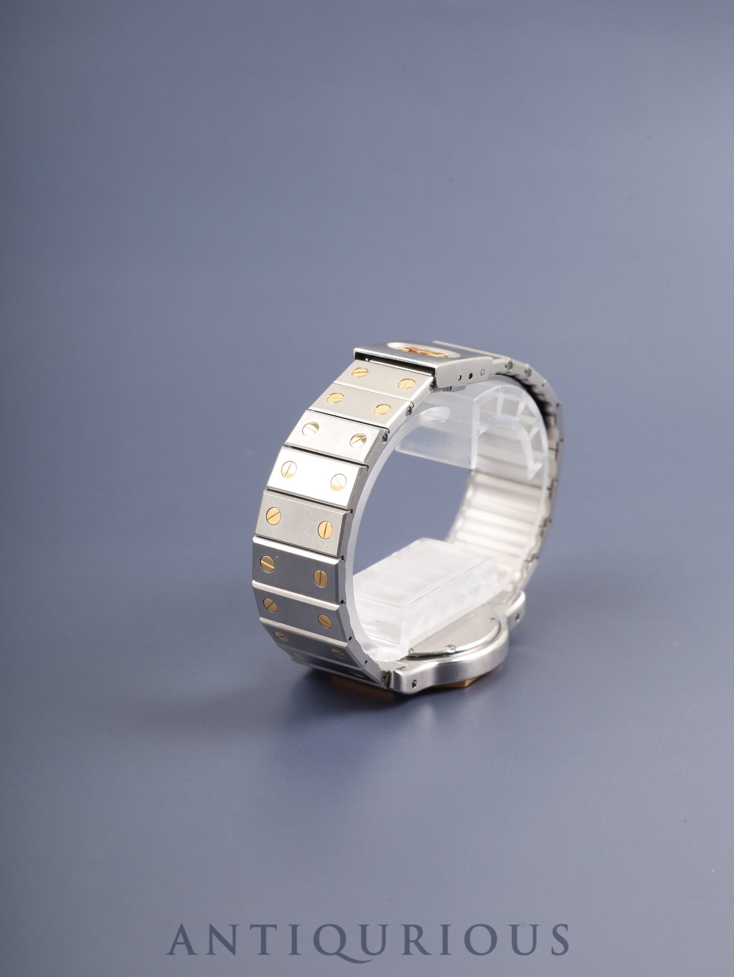 カルティエ サントス オクタゴン LM W2001583 / 187902 クォーツ Cal.687 SS×YG SS×YG アイボリーローマン文字盤 オーバーホール済み