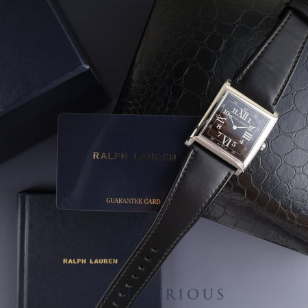 Ralph Lauren Slim Classic 867 K01500 Automatic Caliber RL300-1 Stainless Steel Leather Strap with Genuine Stainless Steel Buckle, Black Dial, Box, Warranty (2024) Overhauled