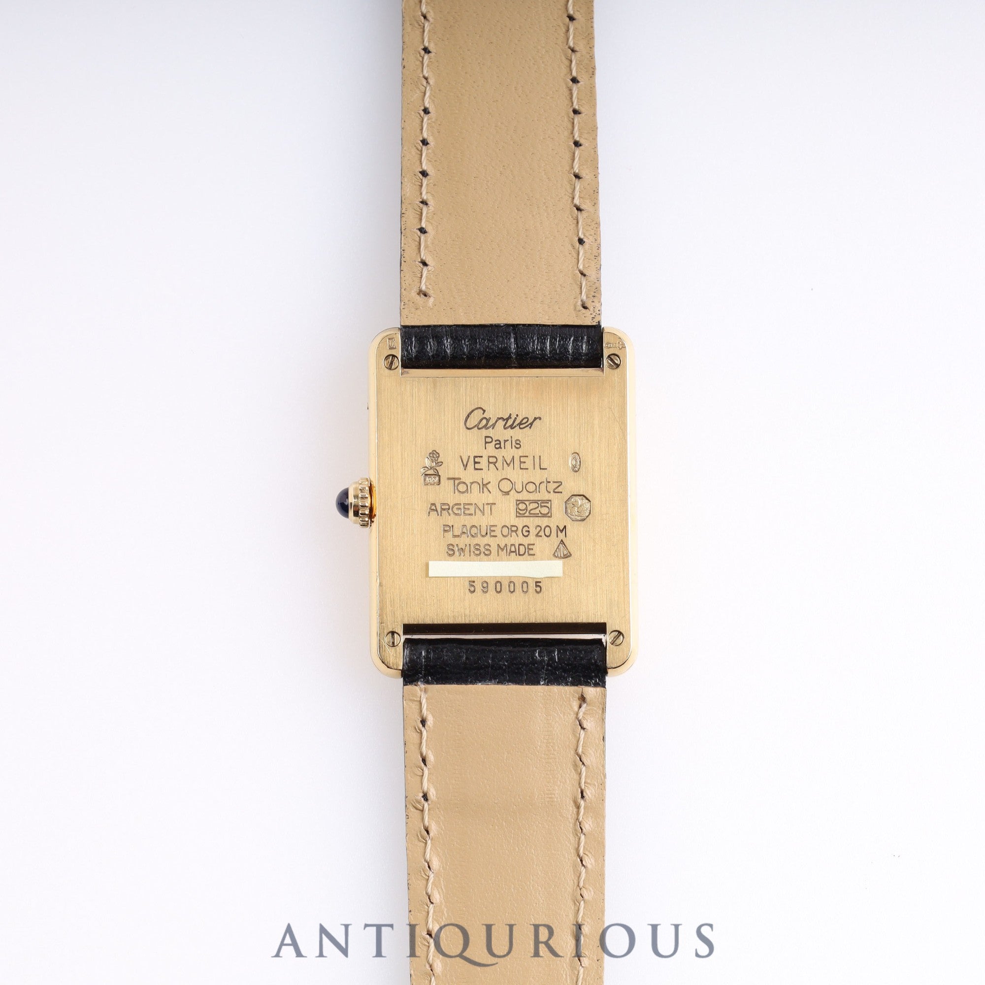 Cartier Must Tank LM QZ Trinity Dial Open Guarantee Box