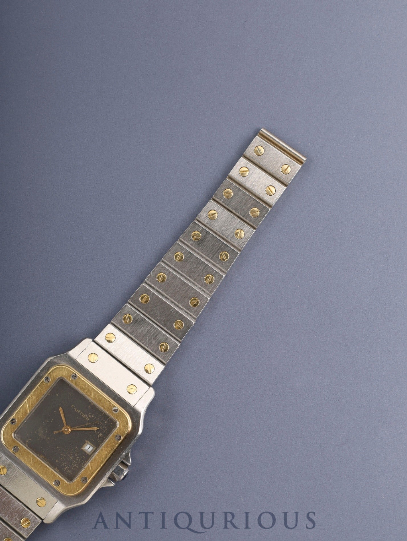 Cartier Santos Carrée LM 2961 Automatic Cal.2671 SS/YG SS/YG Ghost Gray Dial (SWISS marking) Overhauled