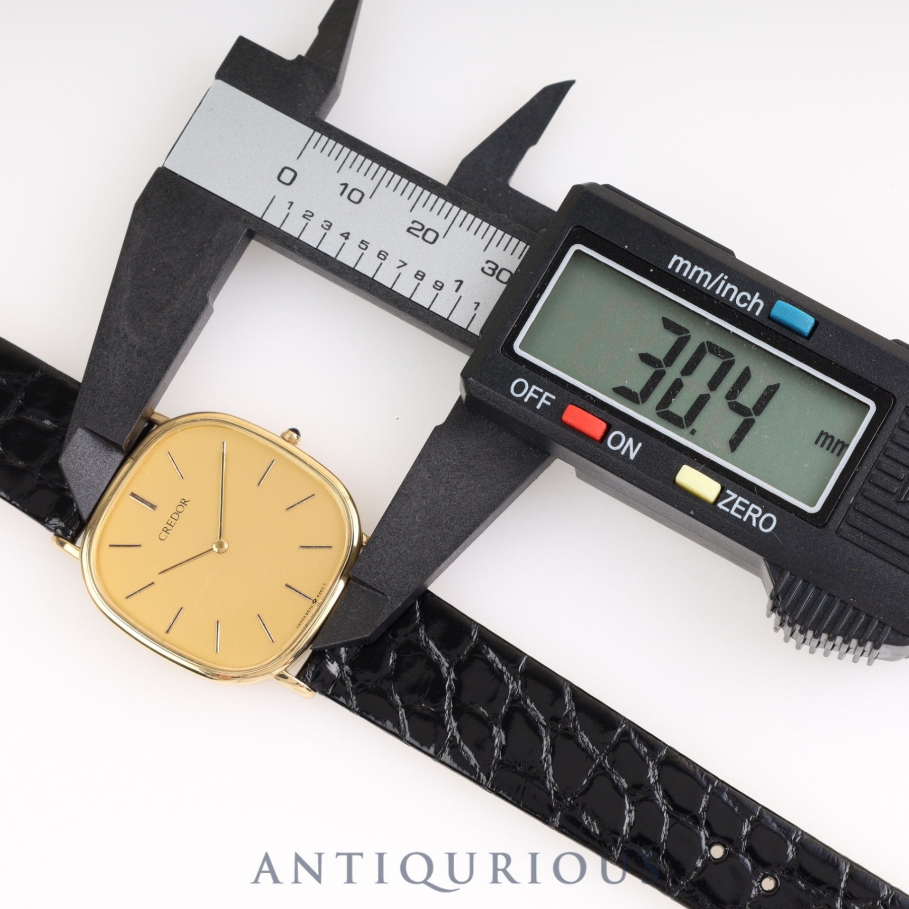 Seiko Credor 9570-5230 Quartz K18YG Leather Gold Dial