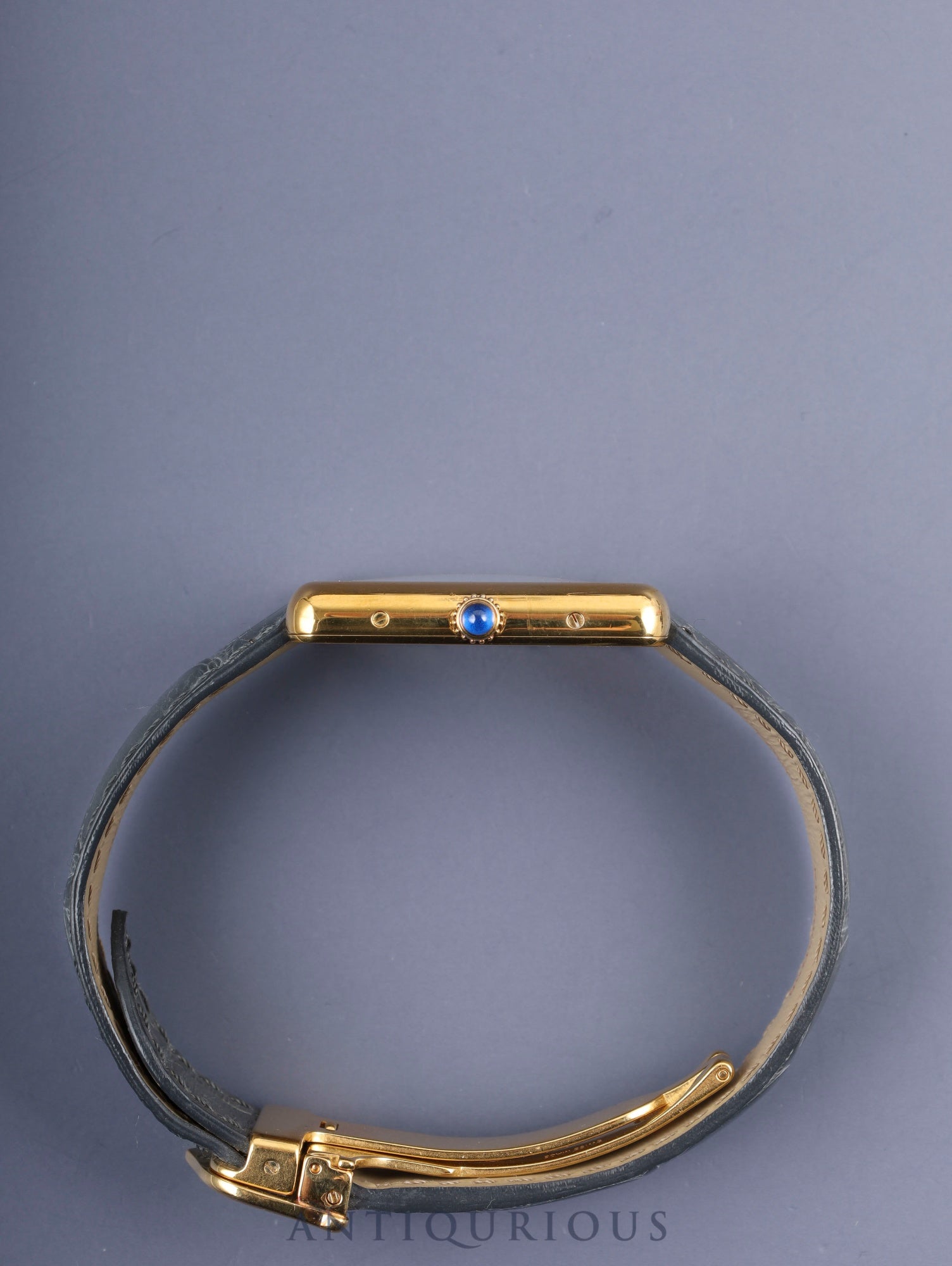 カルティエ マストタンク GM(XL) W1017454 / 2413 クォーツ Cal.687 SV925 純正革ベルト 純正Dバックル(GP)アイボリーローマン文字盤 箱 冊子 保証書 (2004年) オーバーホール済み