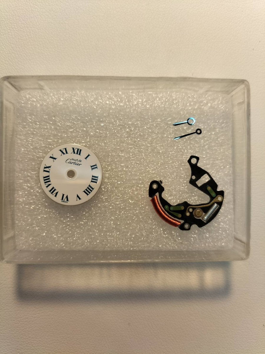 Cartier Must Colisee 690002 Quartz Cal.90 SV925 Leather Genuine D Buckle (SS) White Roman Dial Overhauled