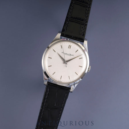 IWC Old Inter Manual Winding Cal.C.89 SS Leather Genuine Buckle (SS) Silver Dial Overhauled IWC