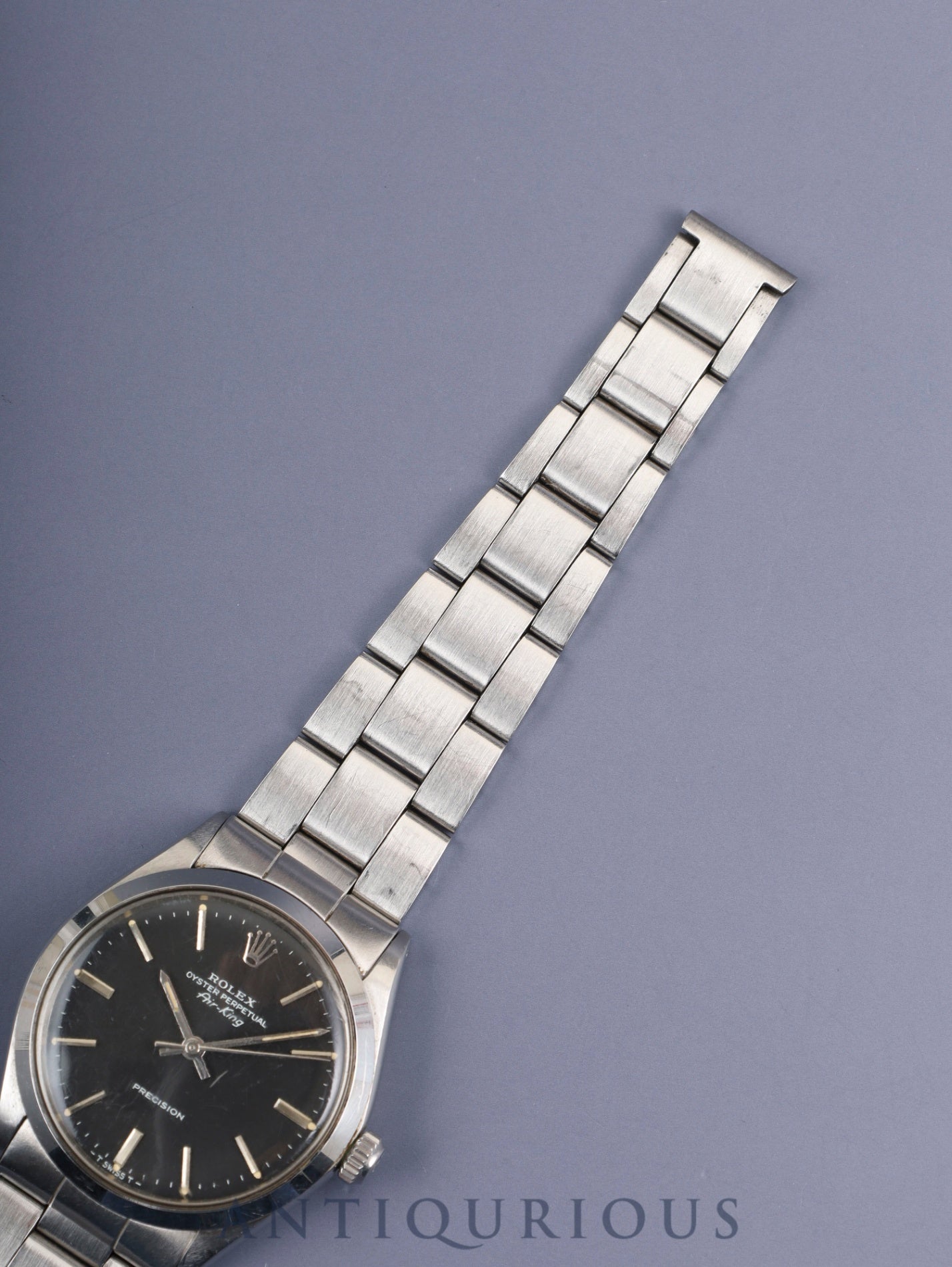 ロレックス エアキング 5500 自動巻き Cal.1520 SS SS ブラック文字盤 27番(1969年)オーバーホール済み