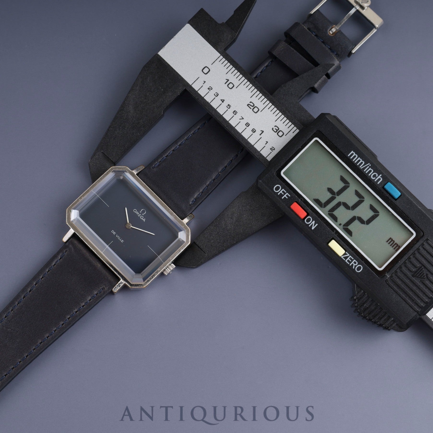 Omega De Ville 5110379 Manual winding SS Leather Genuine buckle (SS) Navy dial Overhauled