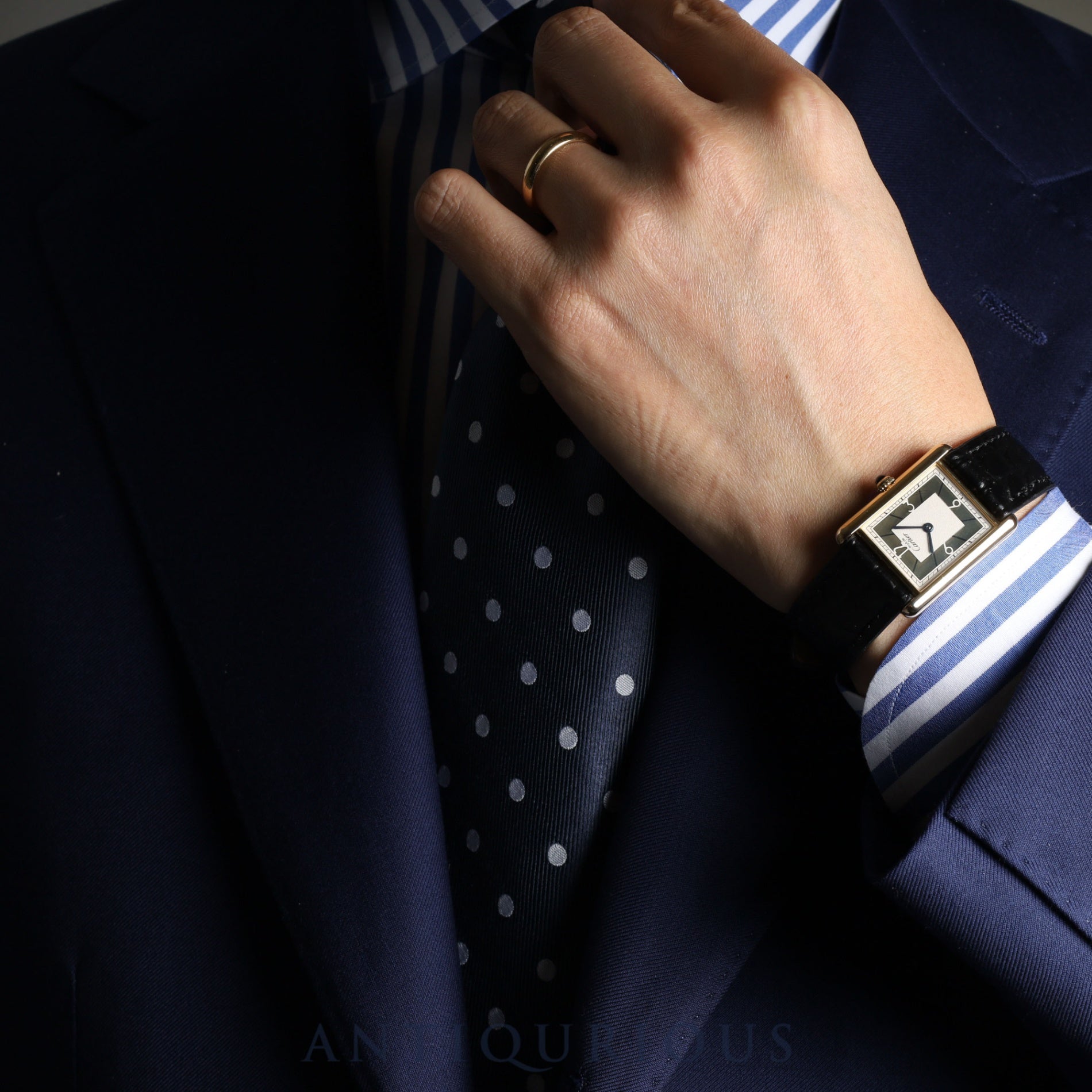 Cartier Must Tank LM QZ 500 pieces limited edition 1615 SV925 leather Arabic dial with box