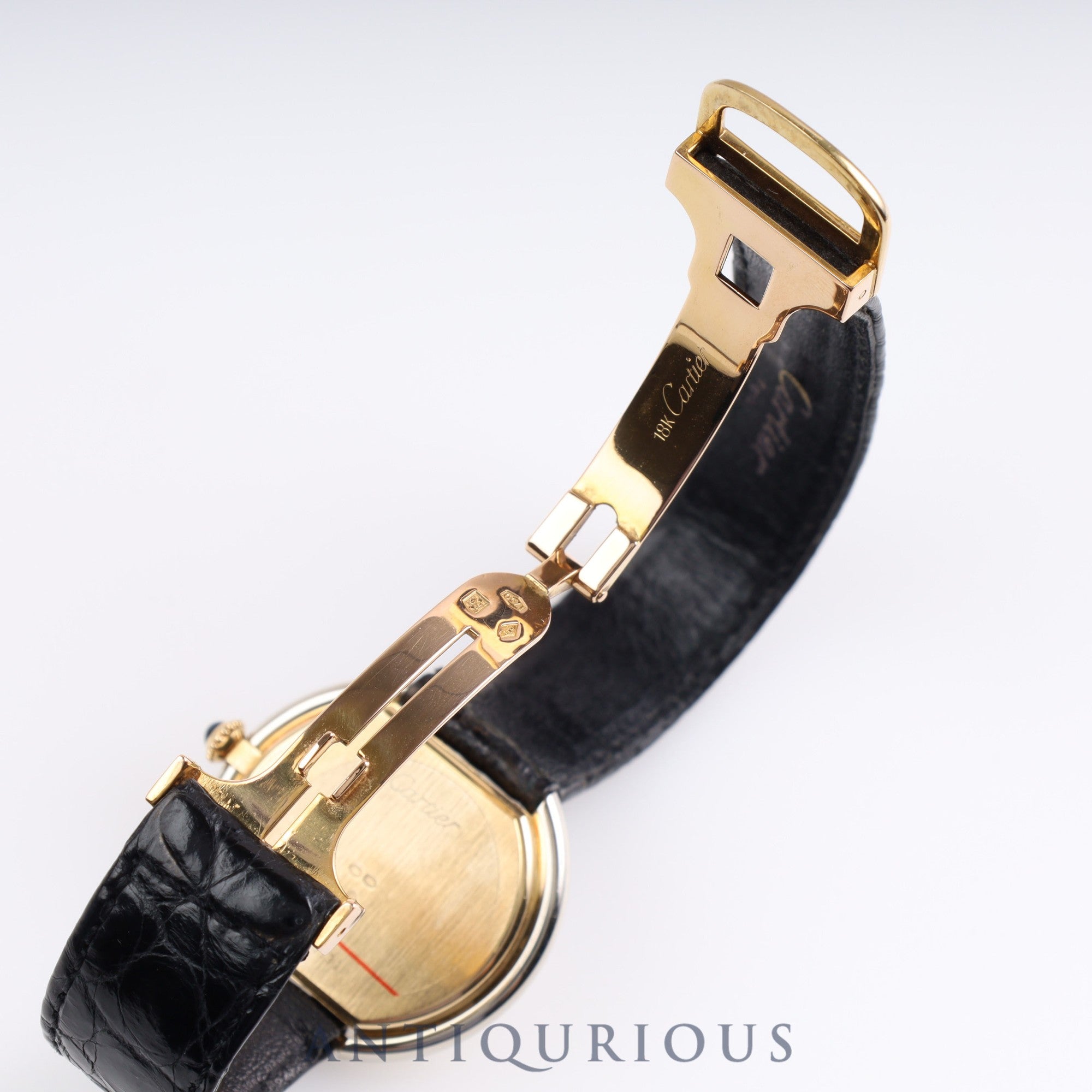 Cartier Ellipse LM 78091 Manual winding Cal.78-1 ETA 2512-1 YG/WG Leather Genuine buckle (750) White dial