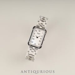 Hermès Cloajour CR2.210 Quartz Cal.976.001 Stainless Steel White Shell Dial Overhauled