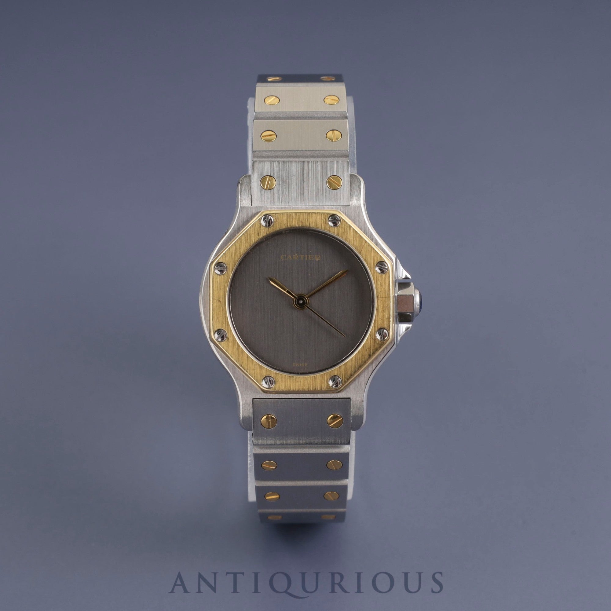 Cartier Santos Octagon SM 2039488 Automatic SS/YG SS/YG Grey ghost dial Box International lifetime warranty (1984) Complete service (full maintenance) completed at Cartier boutique