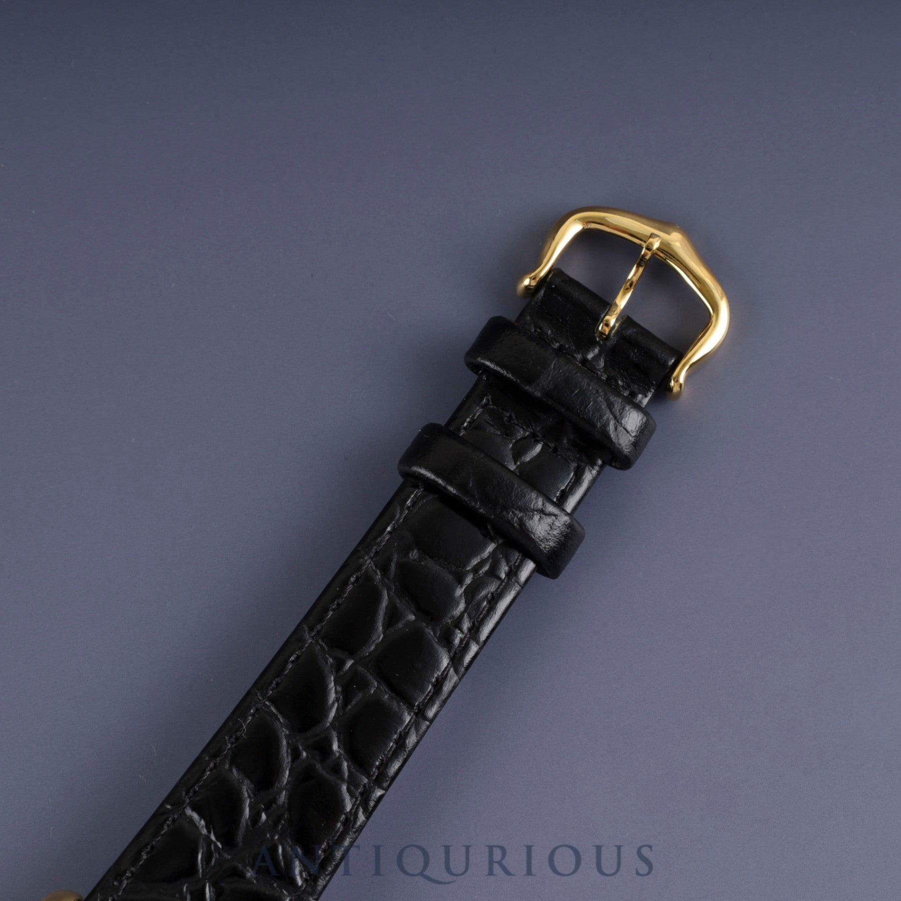 カルティエ マストタンク LM 590005 クォーツ Cal.90 SV925 革 純正尾錠(GP) ブラック飛びローマン文字盤 オーバーホール済み 新品仕上げ済み