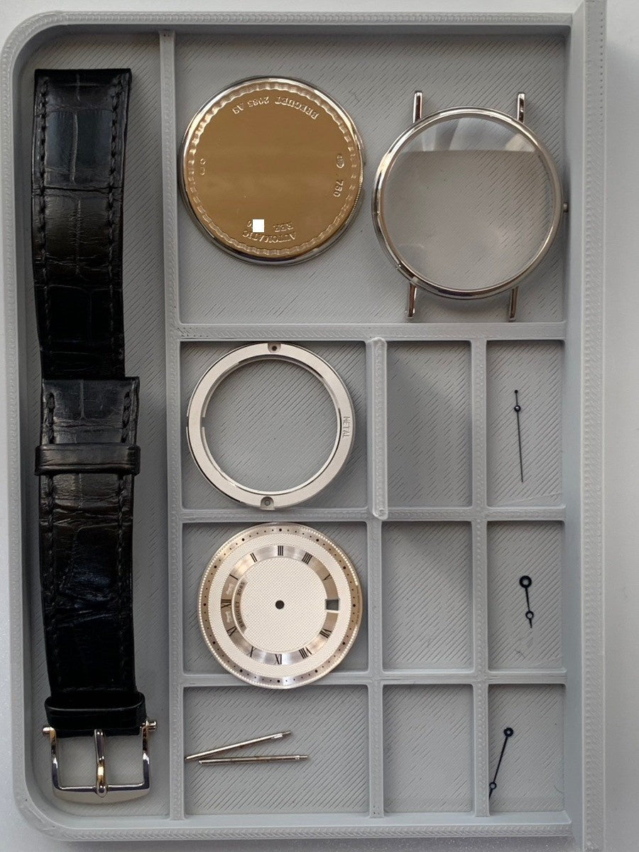 ブレゲ クラシック ツインバレル 5930BB /12/986 自動巻き Cal.517/1 750 革 純正尾錠(750)シルバーローマン文字盤 箱 冊子 保証書(2012年)オーバーホール済み