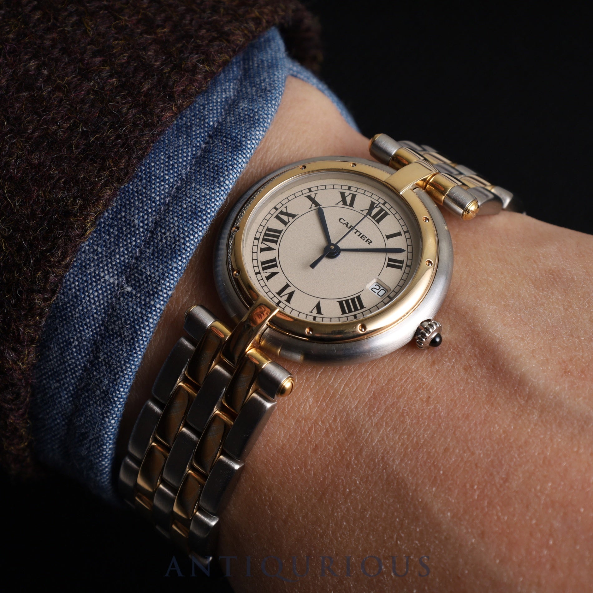 Cartier Panthere Vendome LM 83084242 / 183964 Quartz SS / YG White Roman dial Booklet Complete service (full maintenance) completed at Cartier boutique