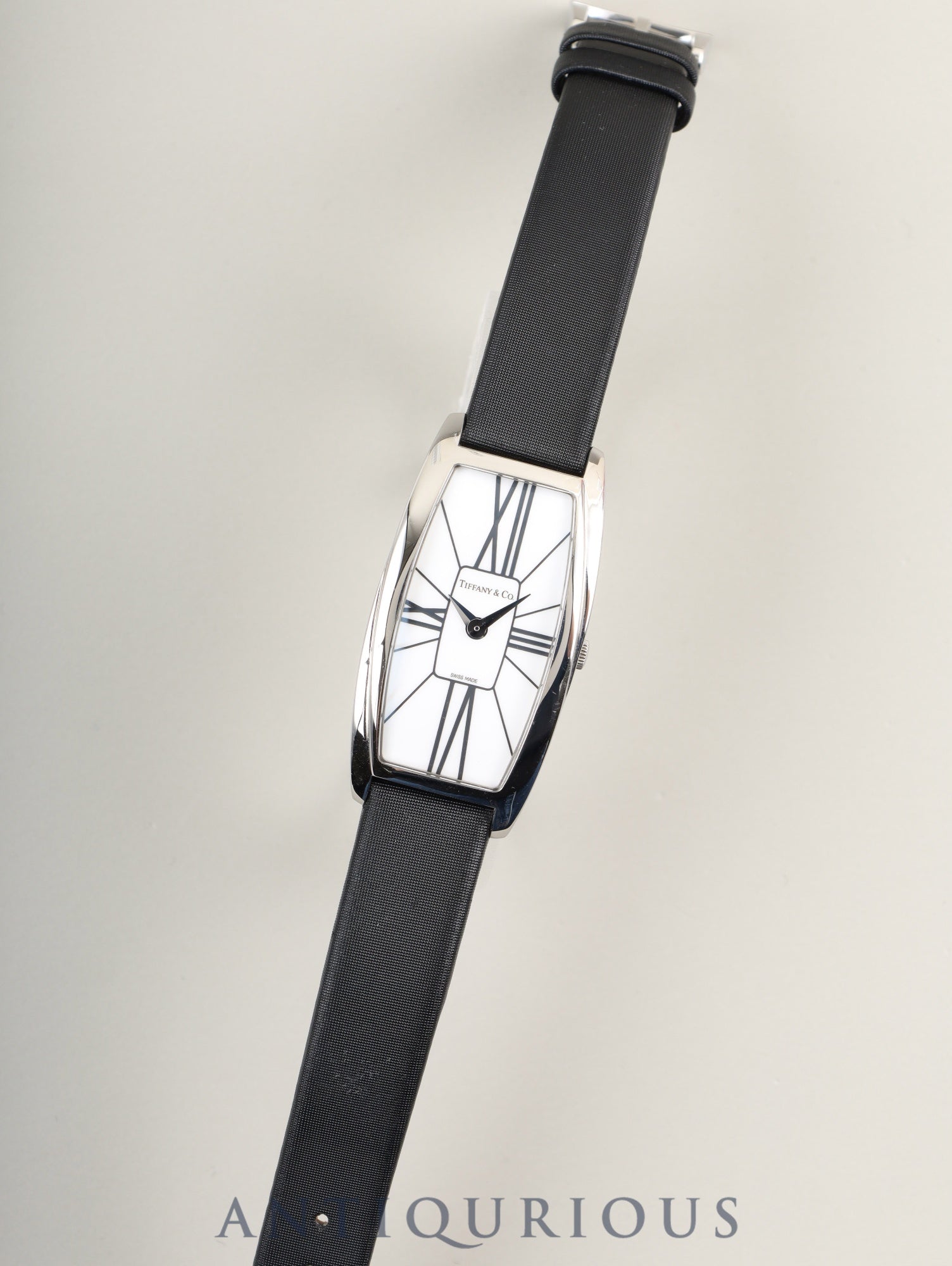 ティファニー ジェメア Z6401.10.10 クォーツ Cal.976.001 SS 純正革ベルト 純正尾錠(SS)ホワイトローマン文字盤 冊子 オーバーホール済み