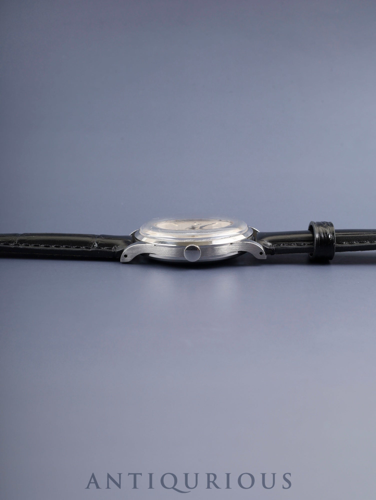 IWC オールドインター ラウンド 自動巻き Cal.C.853 SS 革 社外ピンバックル(SS)シルバー文字盤 オーバーホール済み アイダブリュシー