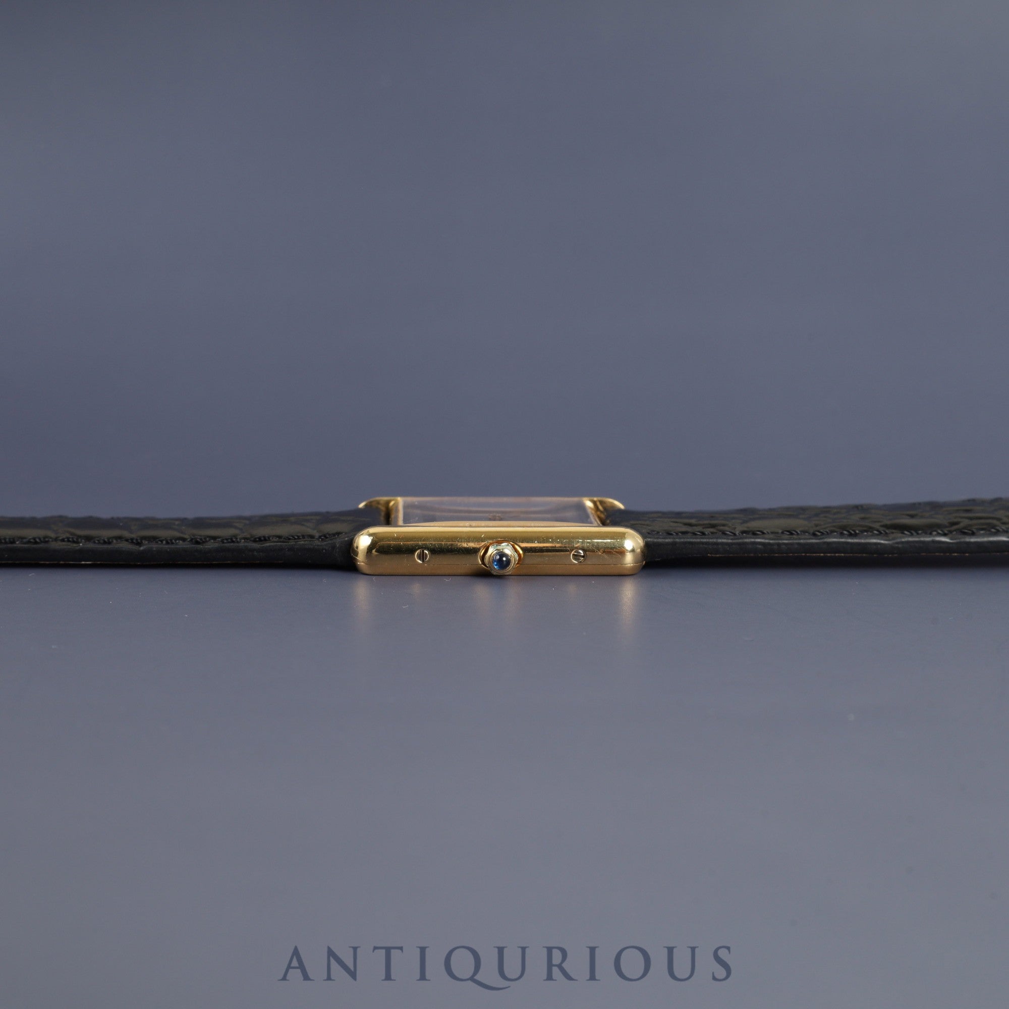 カルティエ マストタンク LM 6 81006 クォーツ Cal.81 SV925 革 純正尾錠(GP) グレーローマン文字盤 箱 冊子 保証書(1985年)オーバーホール済み 新品仕上げ済み