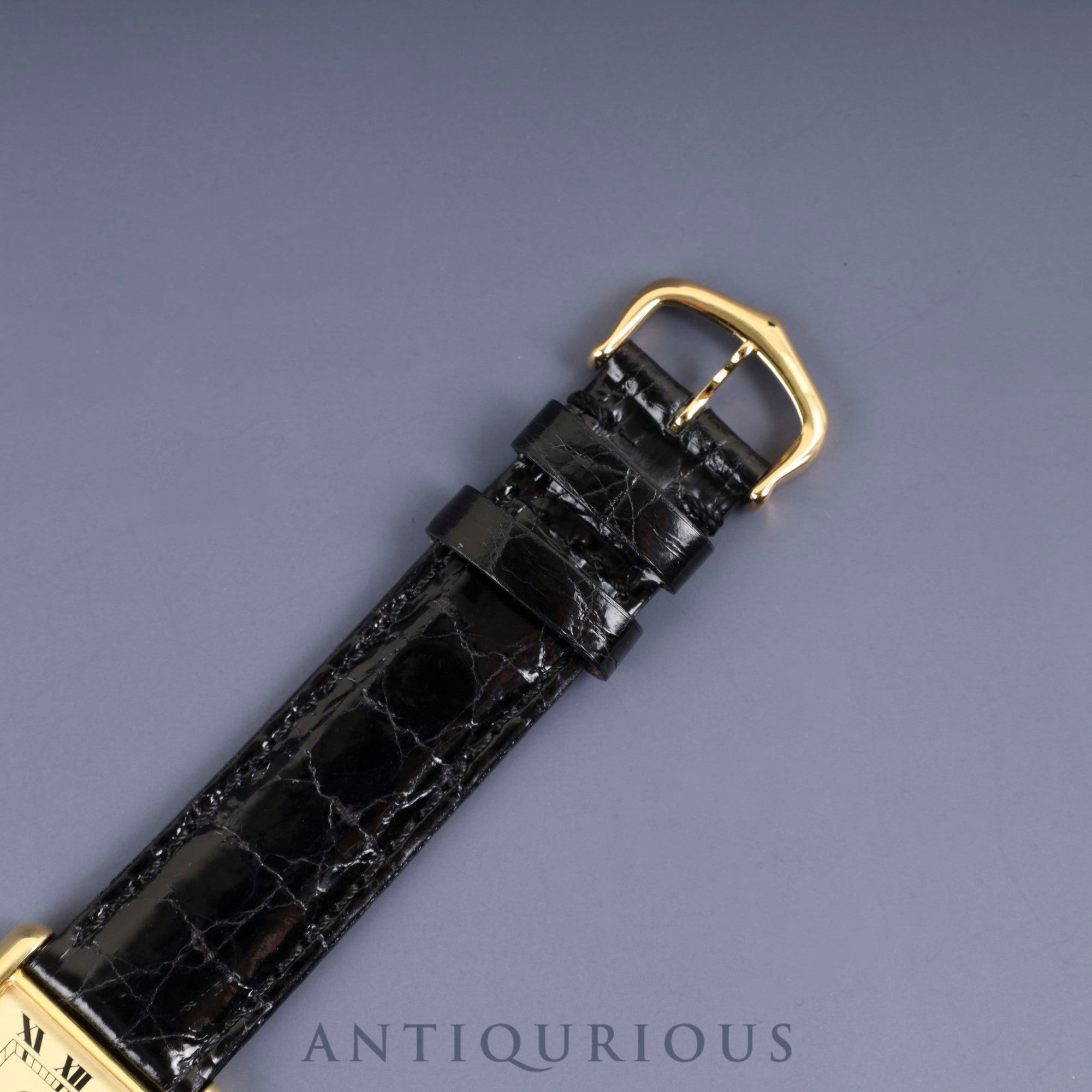 カルティエ マストタンク LM 手巻き SV925 革 純正尾錠(GP)アイボリーローマン文字盤 オーバーホール済み