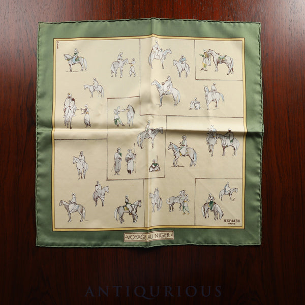エルメス スカーフ カレ45 ニジェールへの旅 SILK100%