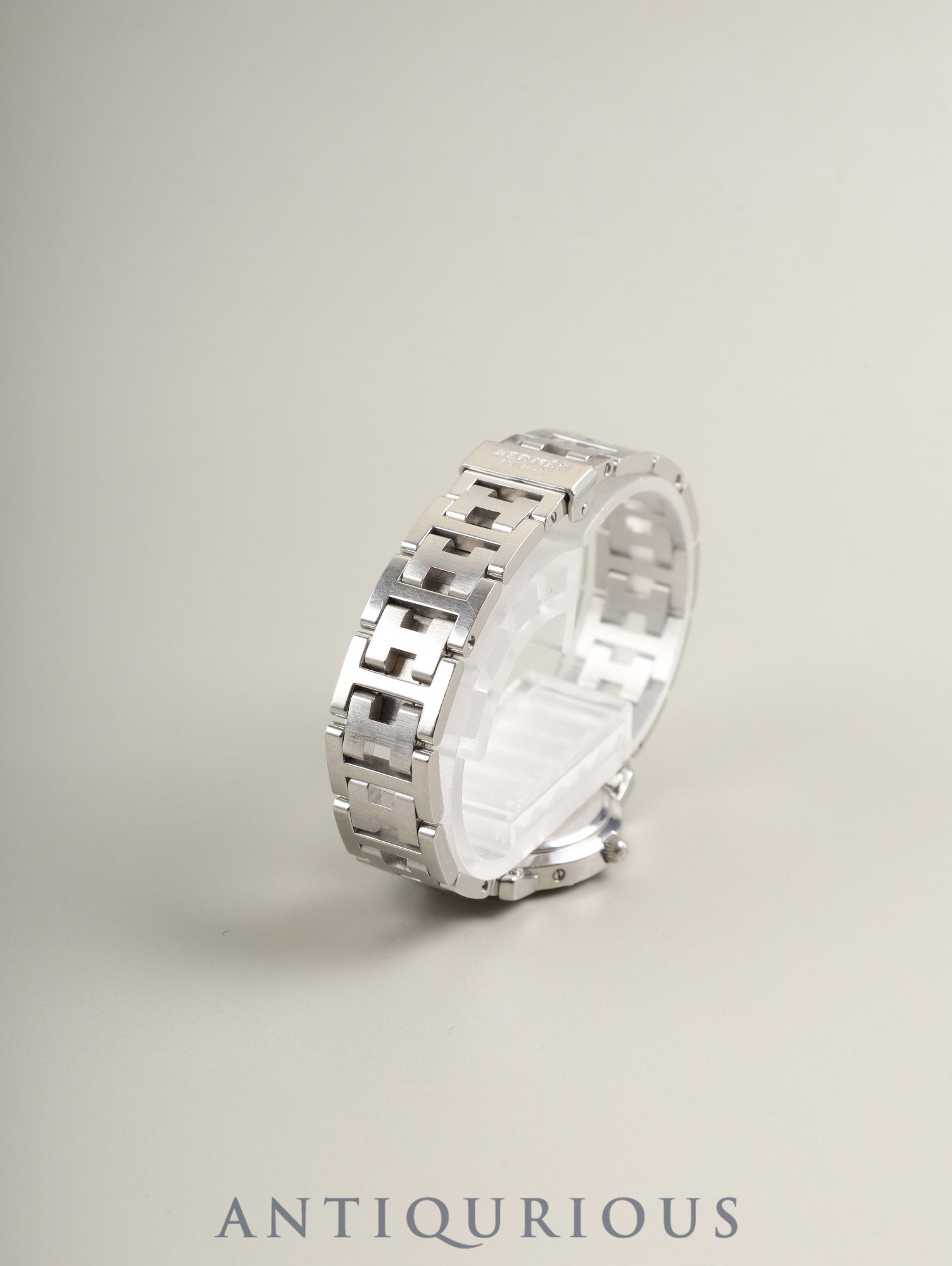 Hermès Clipper CL4.210 Quartz SS SS White Dial Box Manual Warranty (1999) Overhauled
