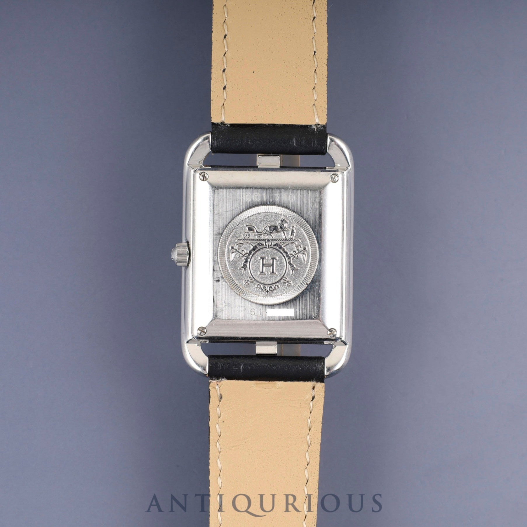 Hermès Cape Cod CC1.710 Automatic Watch, Stainless Steel Leather, Genuine Stainless Steel Buckle, Silver Arabic Dial, Overhauled