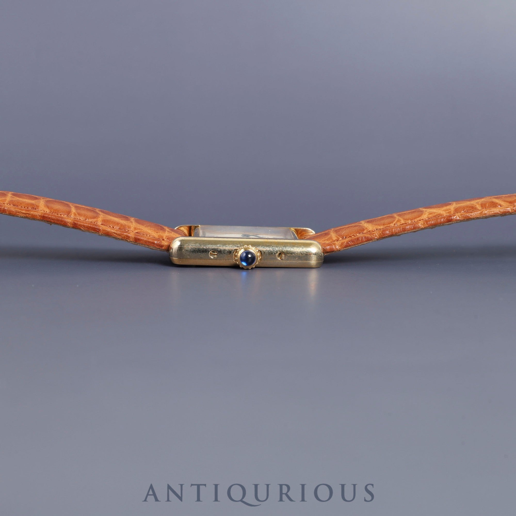 Cartier Must Tank SM 5057001 Quartz SV925 Leather Genuine D Buckle (GP) Arabic CC Dial Complete service (full maintenance) completed at Cartier boutique