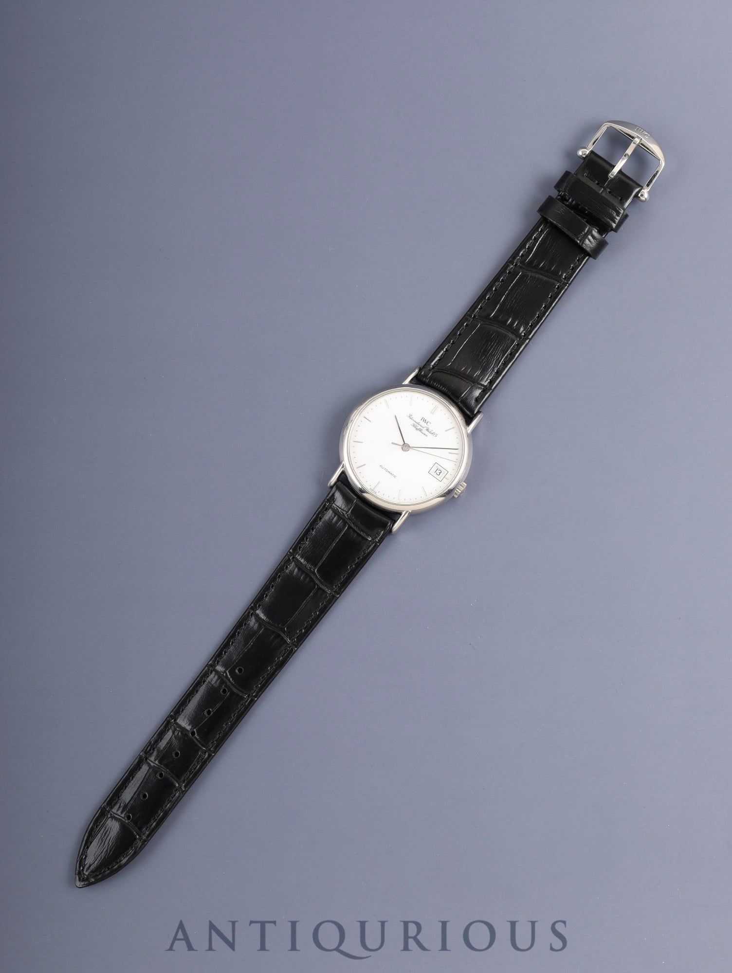 IWC ポートフィノ IW351320 自動巻き Cal.C.37521 SS 革 純正ピンバックル(SS)ホワイト文字盤 34mm 保証書(1997年)オーバーホール済み アイダブリュシー