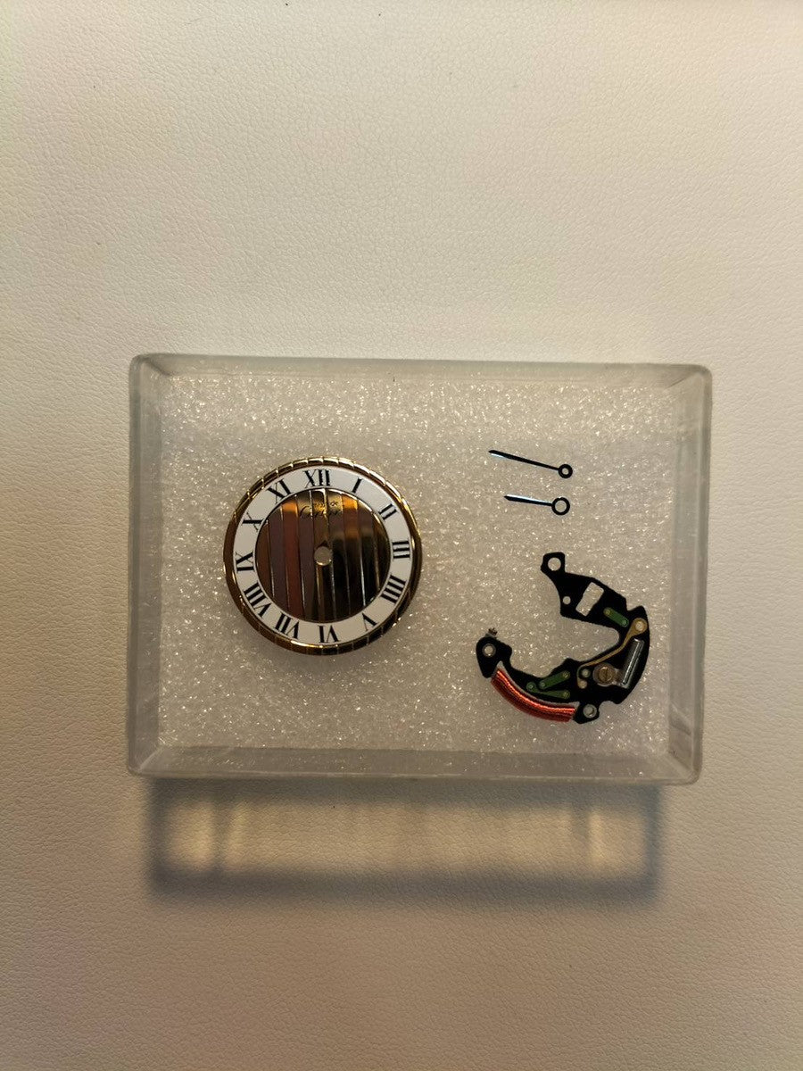 カルティエ マスト ヴァンドーム VLC SM 590004 クォーツ Cal.90 SV925 革 純正尾錠(GP)フロントトリニティ文字盤 オーバーホール済み