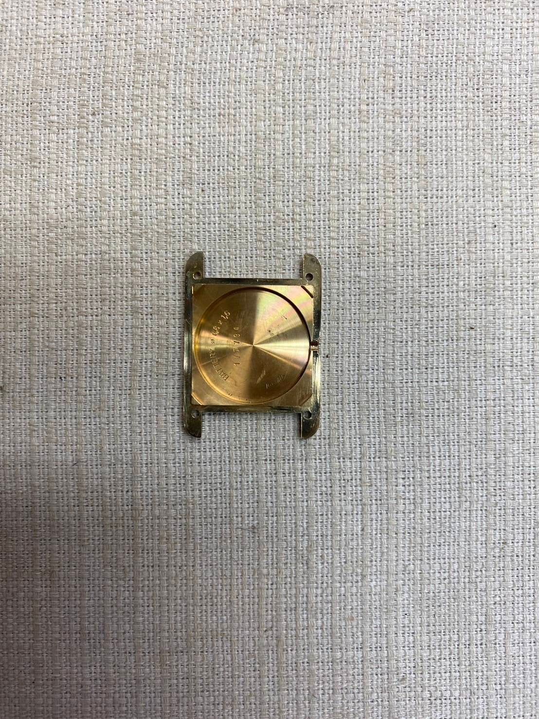 Cartier Must Tank SM W1006354 / 5057001 Quartz Cal.057 Leather Genuine Buckle (GP) Trinity Dial Overhauled